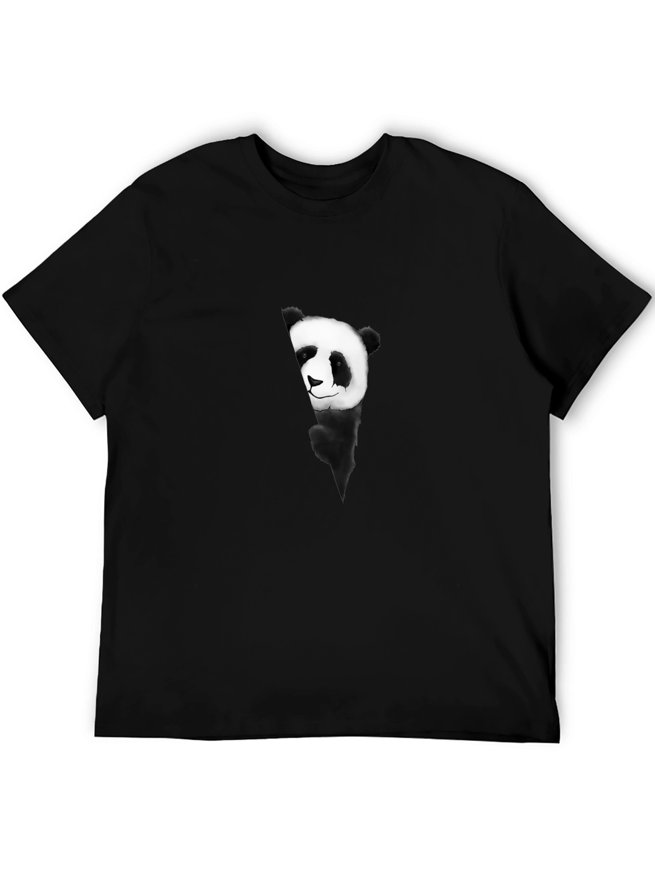 Black Panda Graphic Black T-Shirt view 5