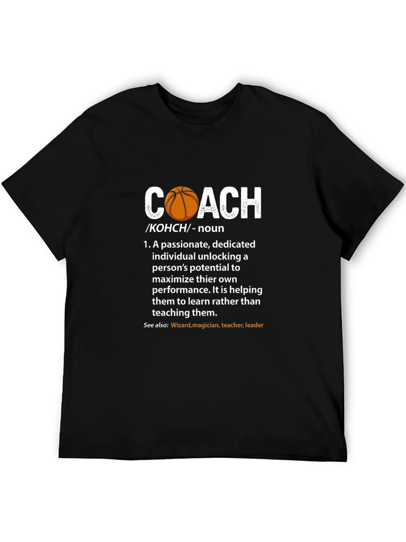 Black Coach Definition T-Shirt view 5