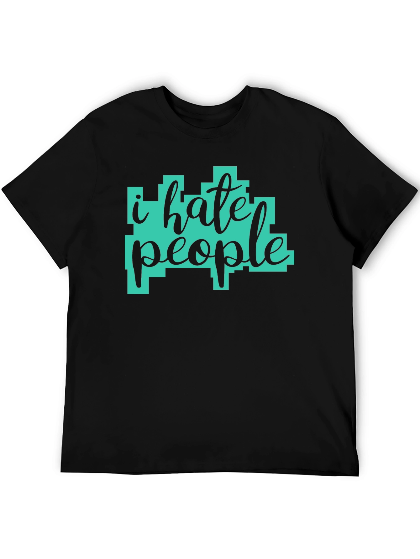 Black I Hate People Graphic Tee - Sarcastic Humor T-Shirt view 5