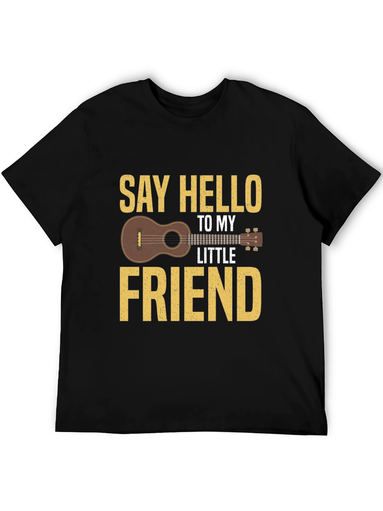 Black Say Hello To My Little Friend Ukulele T-Shirt view 5