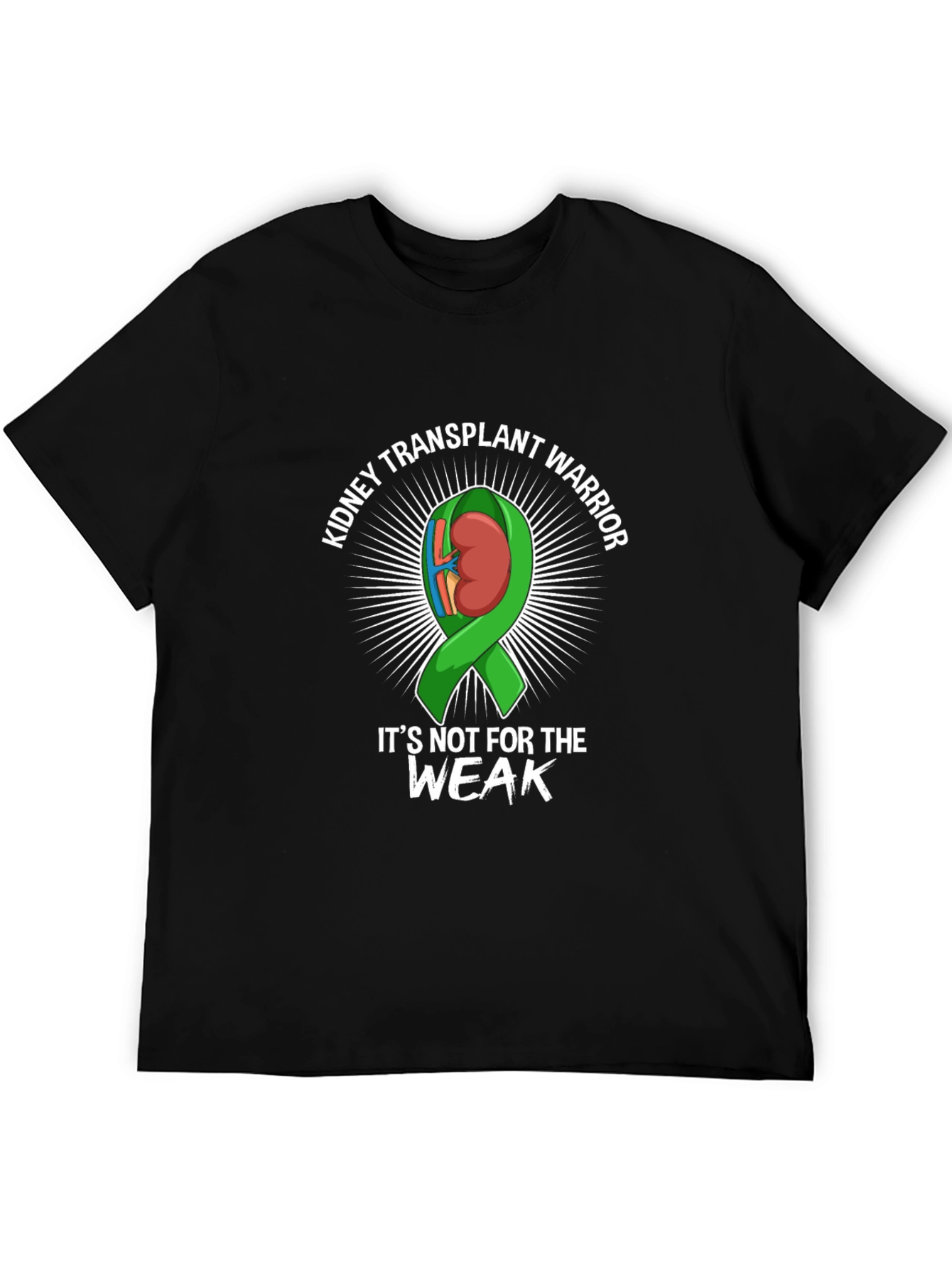 Black Kidney Transplant Warrior Graphic Tee view 5
