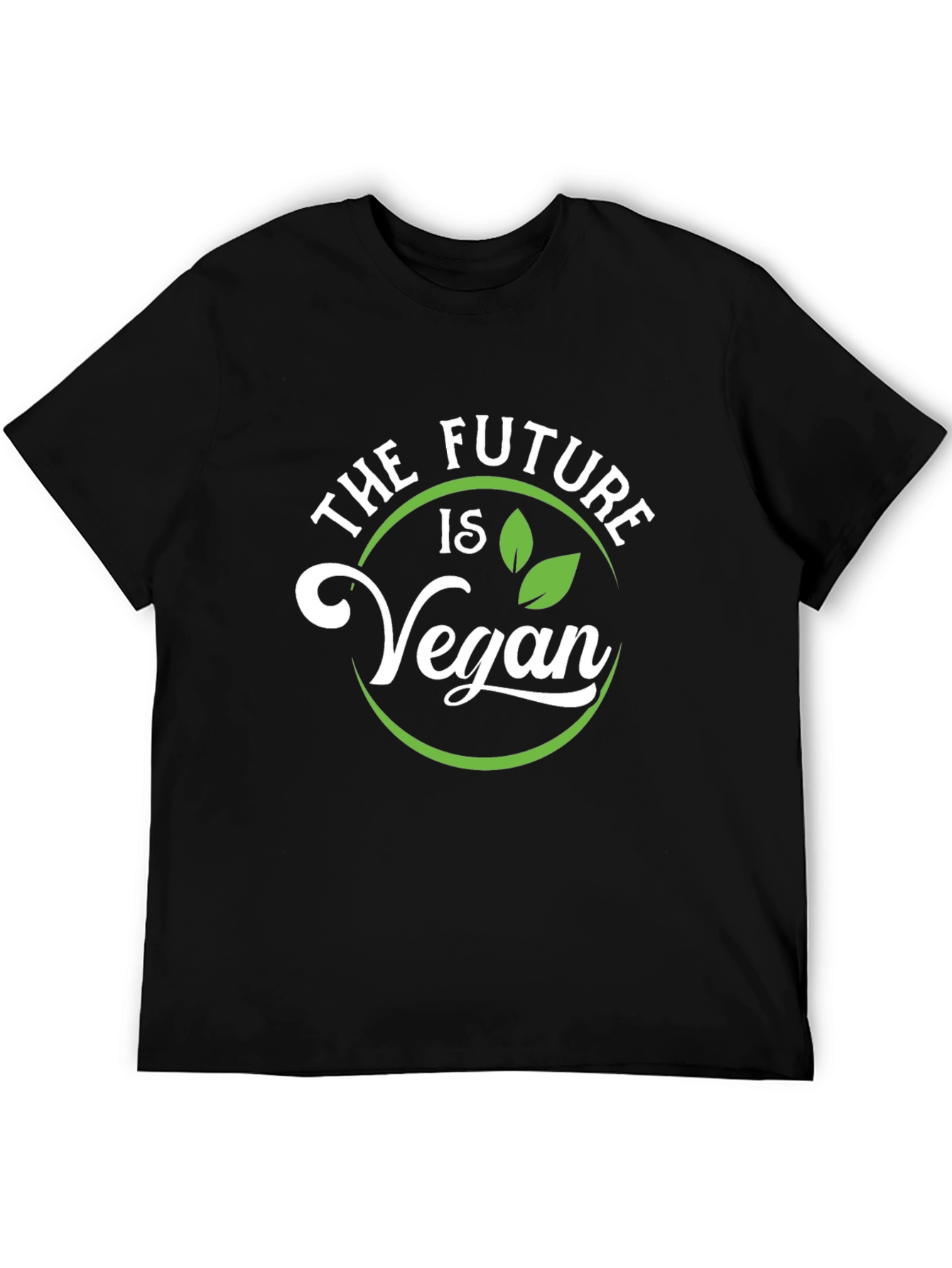 Black The Future is Vegan T-Shirt - Unisex Black Tee view 5