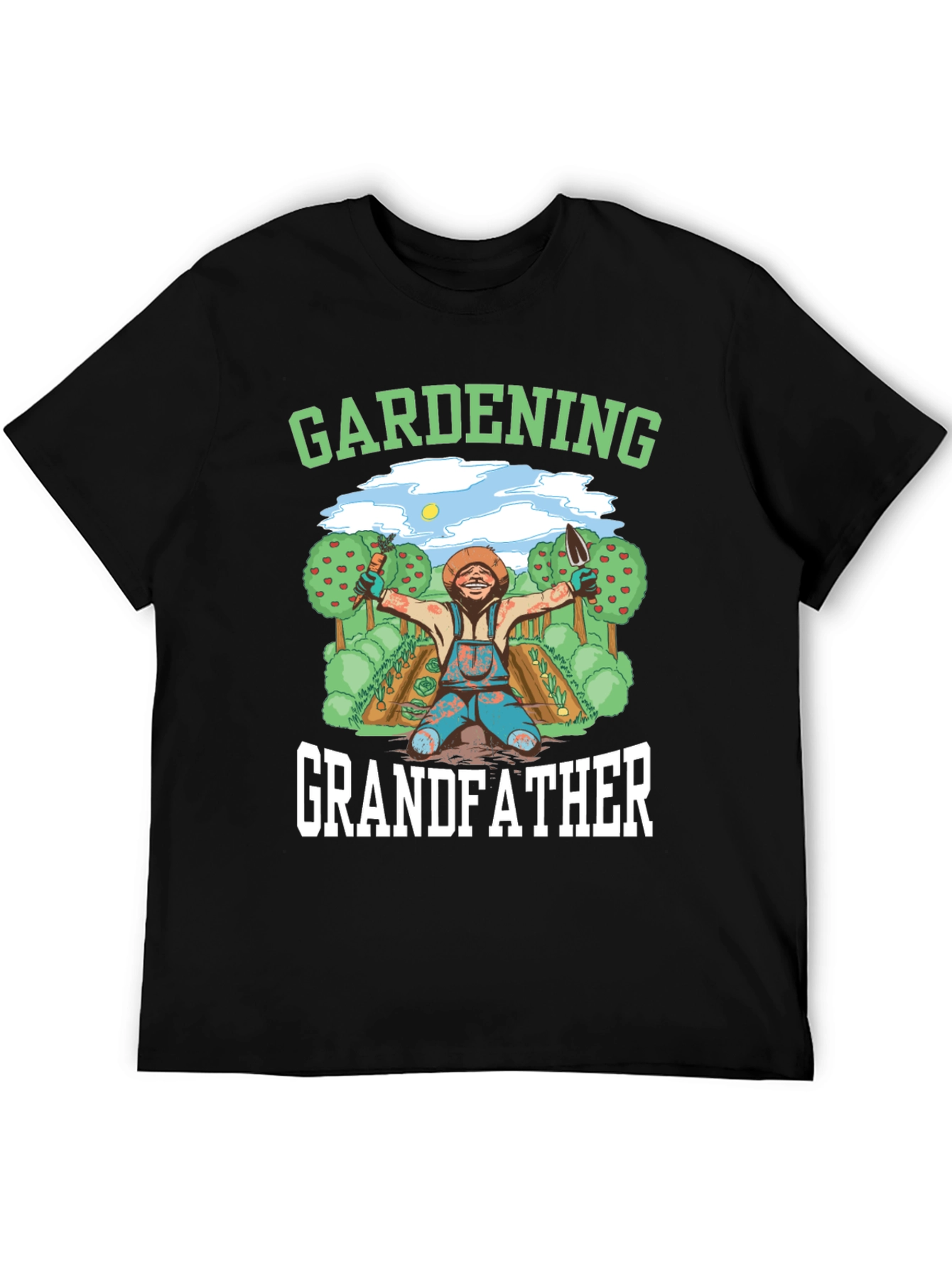Black Gardening Grandfather T-Shirt view 5
