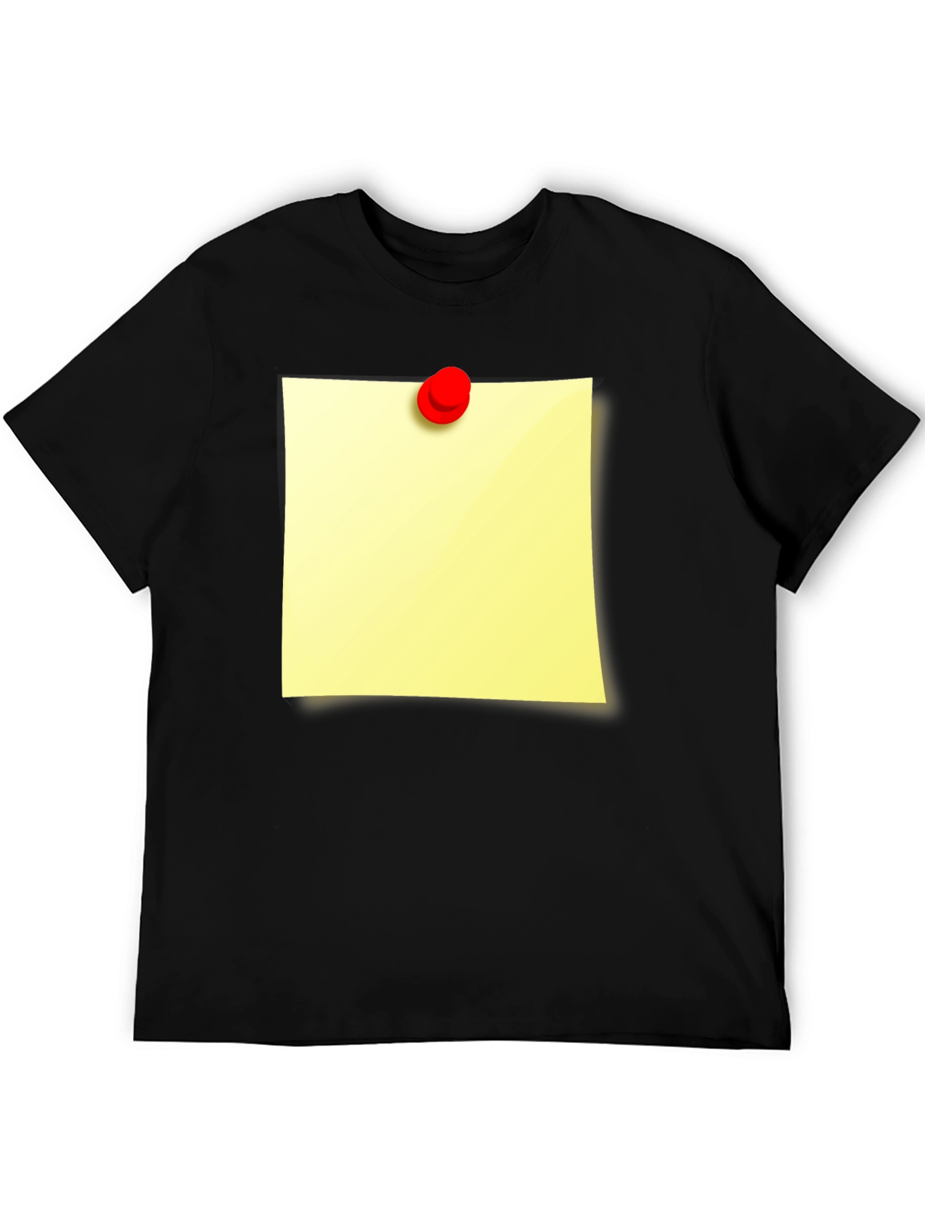 Black Sticky Note Graphic T-Shirt - Unique Novelty Tee view 5