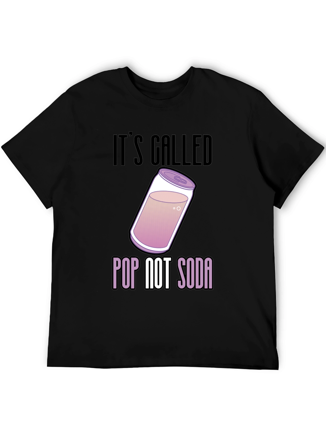 Black It's Called Pop Not Soda T-Shirt view 5