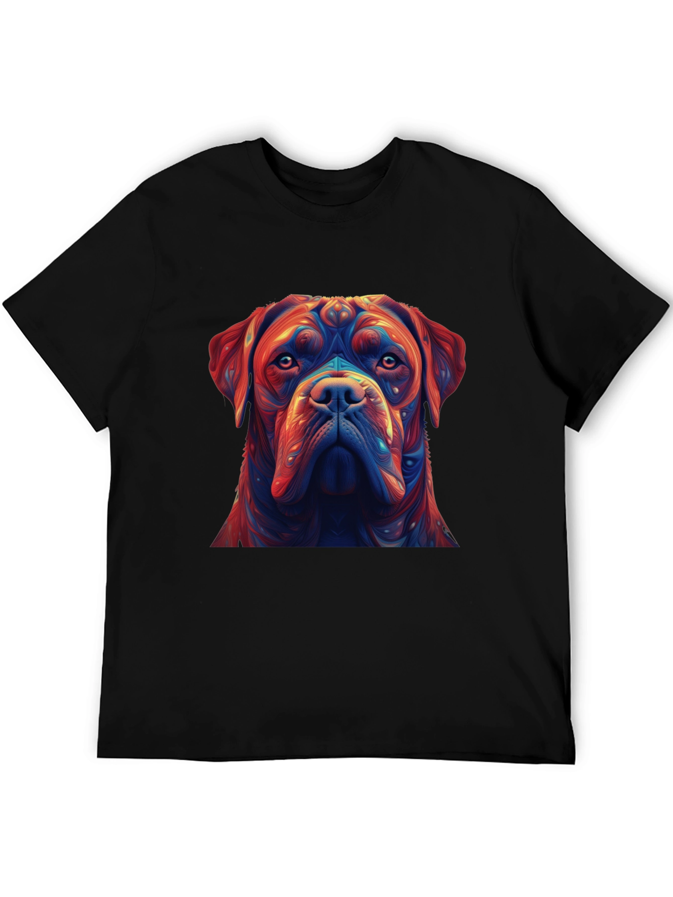 Black Dog Portrait Graphic Tee - Unique Artistic Design view 5