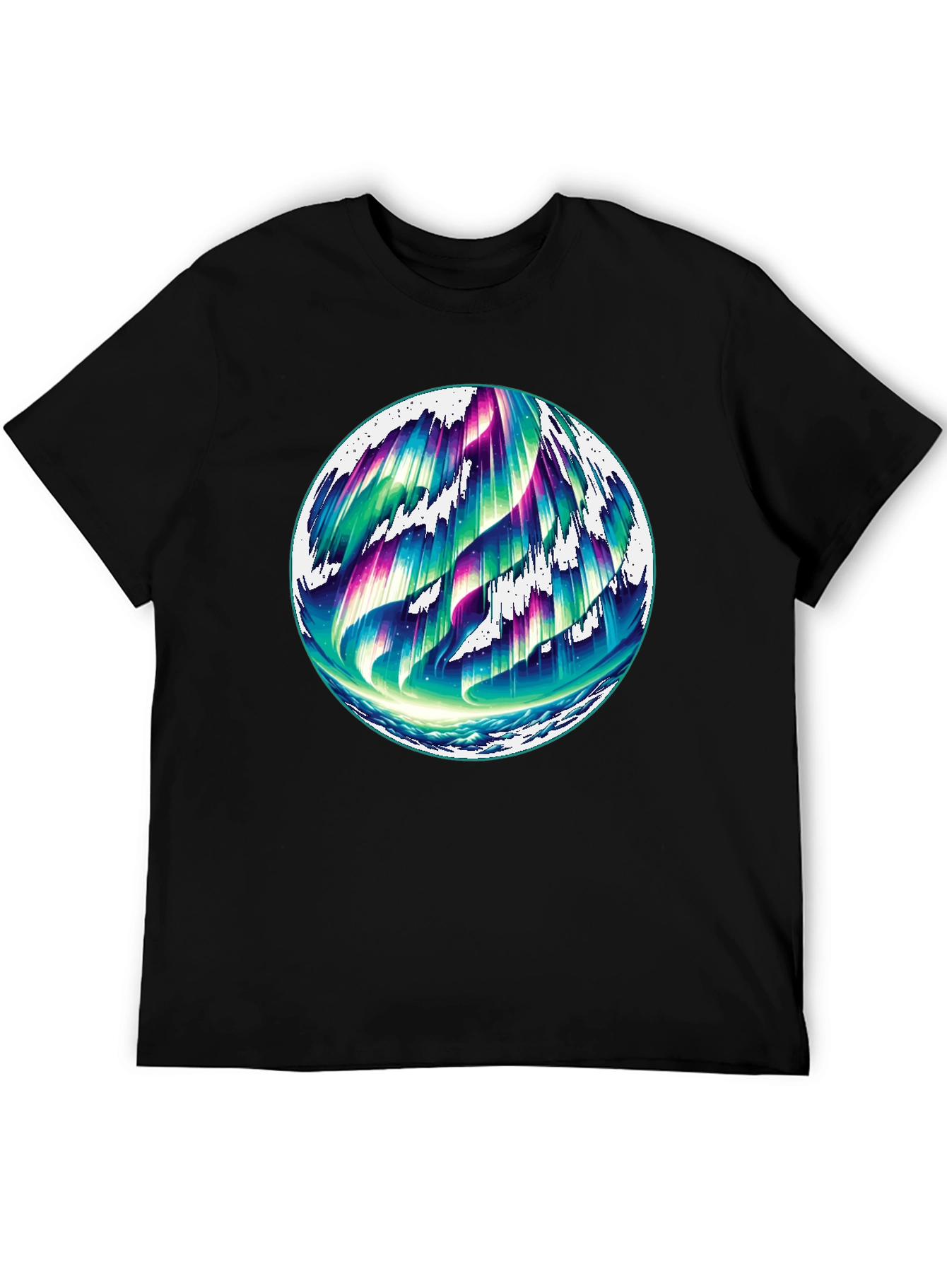 Northern Lights Graphic Black Tee - 5