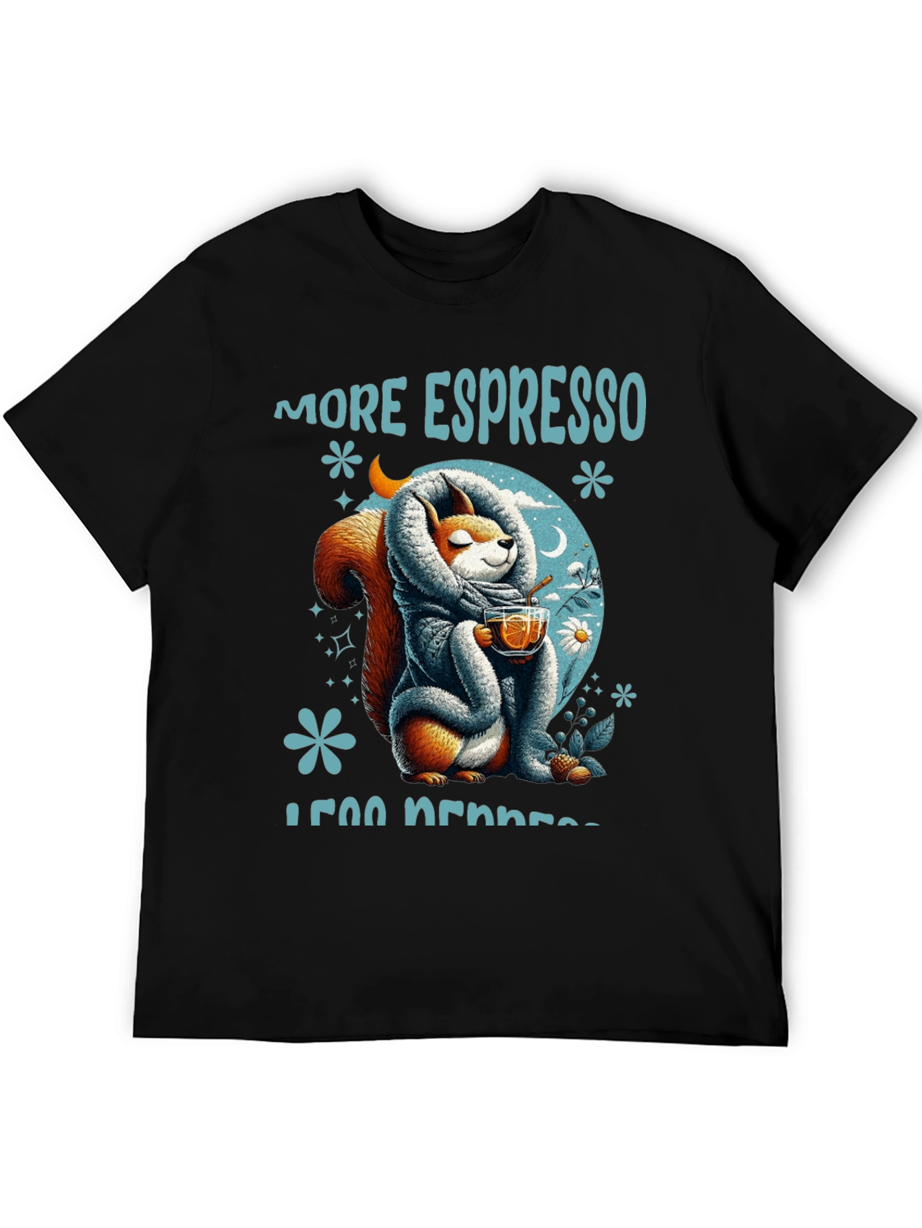 Black More Espresso Less Depresso T-Shirt view 5