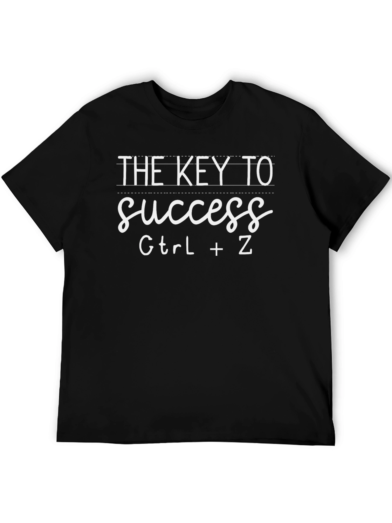 Black Key to Success CTRL+Z Undo T-Shirt view 5