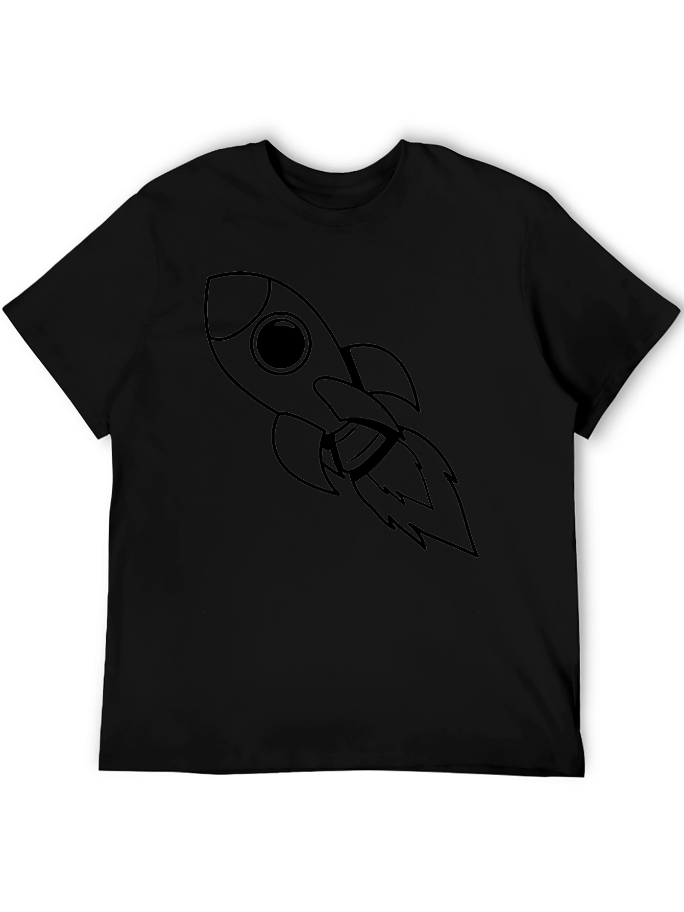 Black Rocket Graphic Tee - Black Unisex T-Shirt view 5