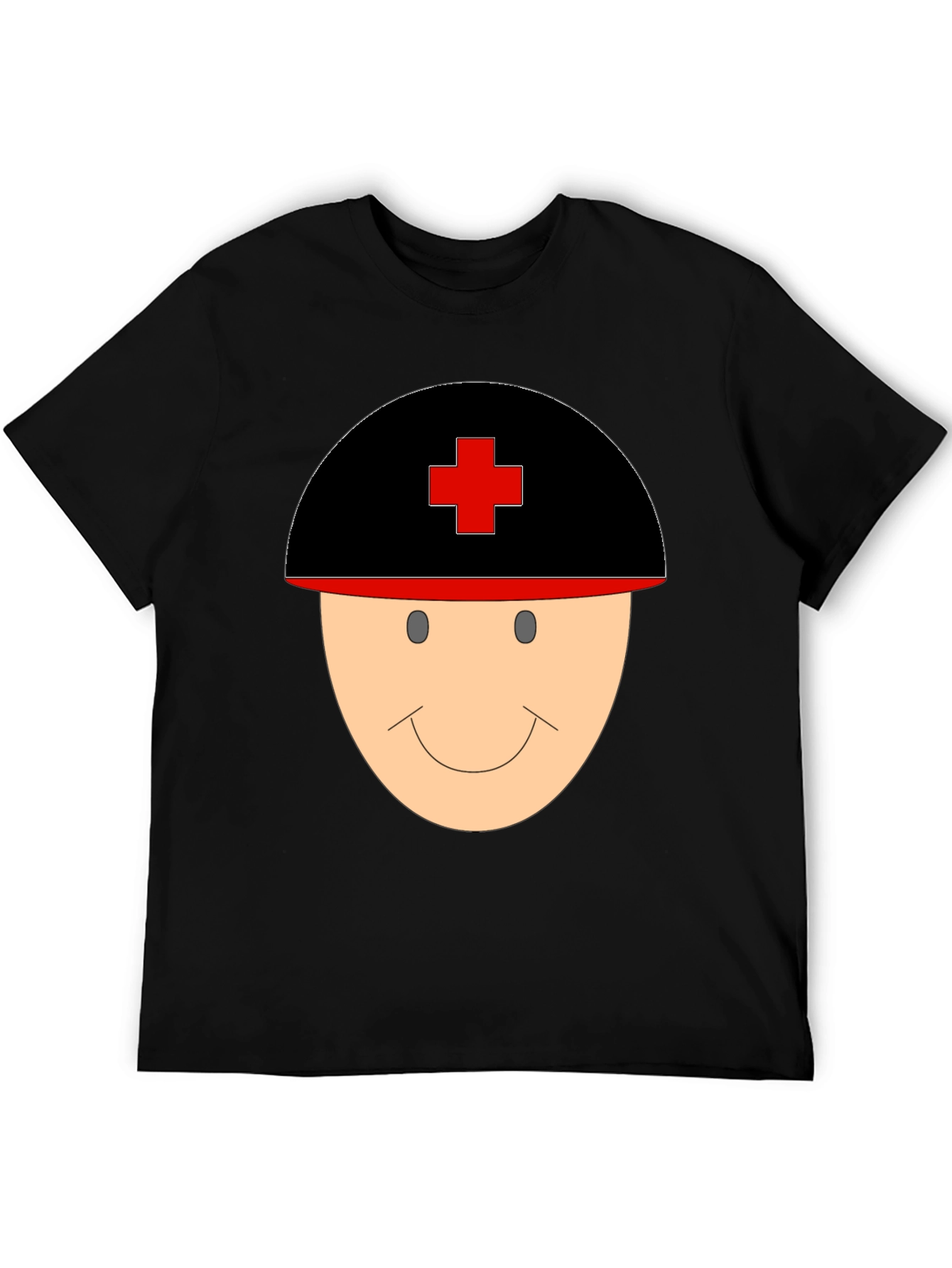 Black Nurse Face Graphic T-Shirt view 5