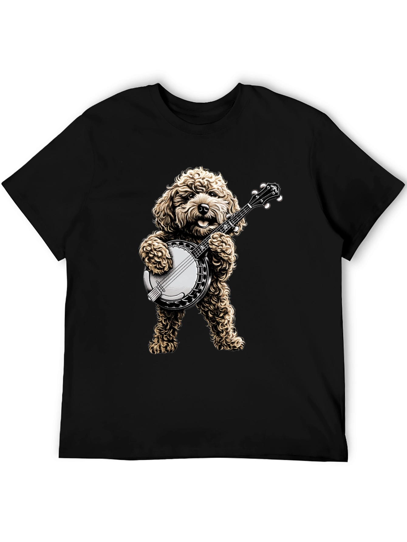 Dog Playing Banjo T-Shirt - Musical Canine Tee - 5