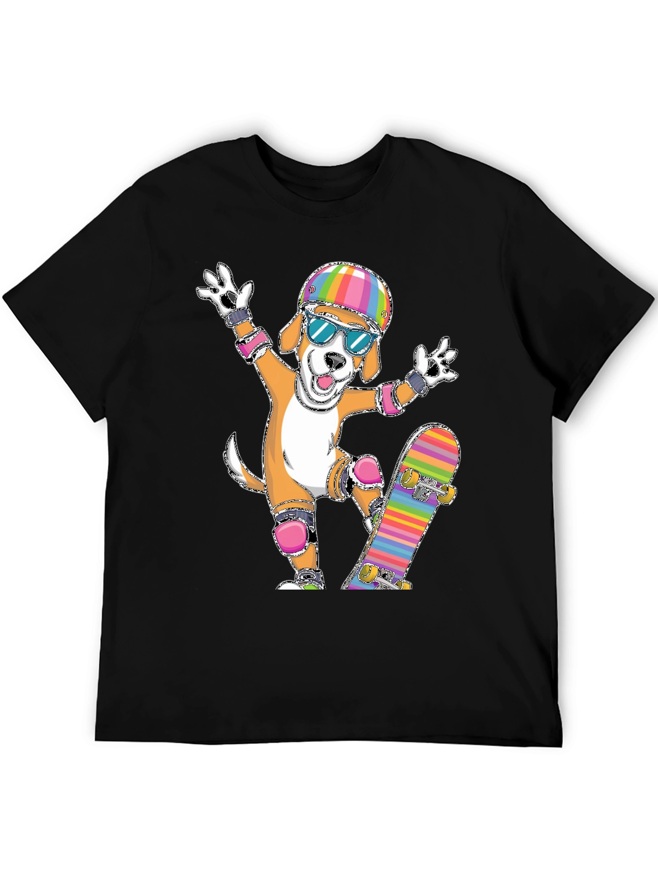 Black Dog Skateboarder Graphic Tee view 5