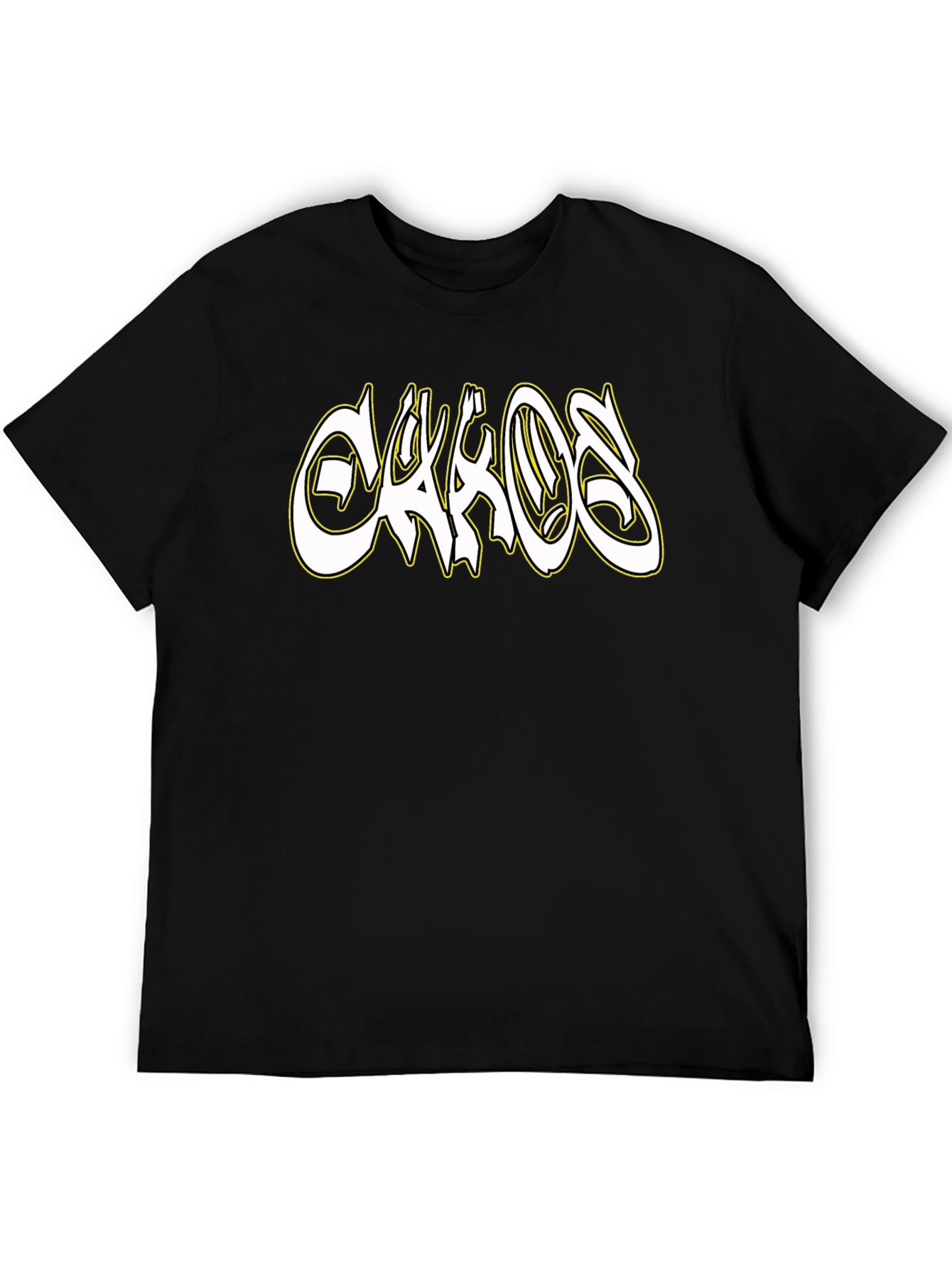 Black Chaos Graphic Black T-Shirt view 5