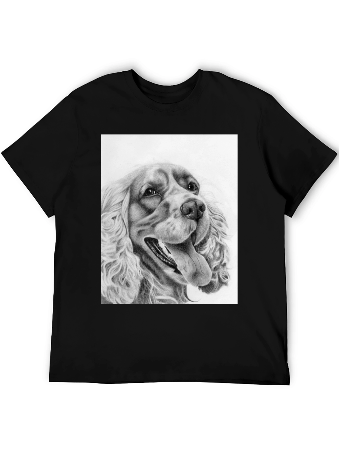 Black Dog Portrait Graphic Tee - Black view 5