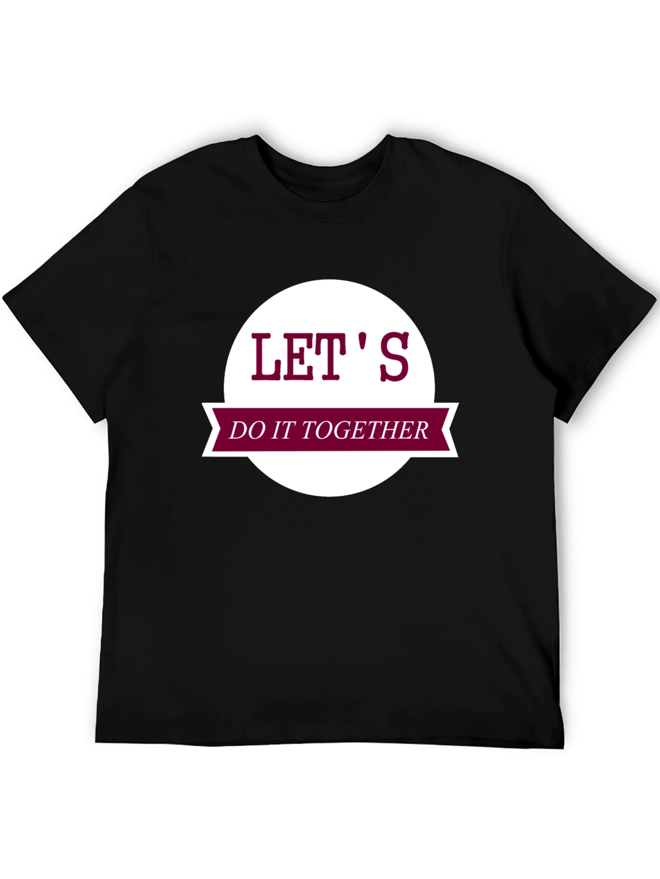 Black Let's Do It Together Graphic Tee view 5