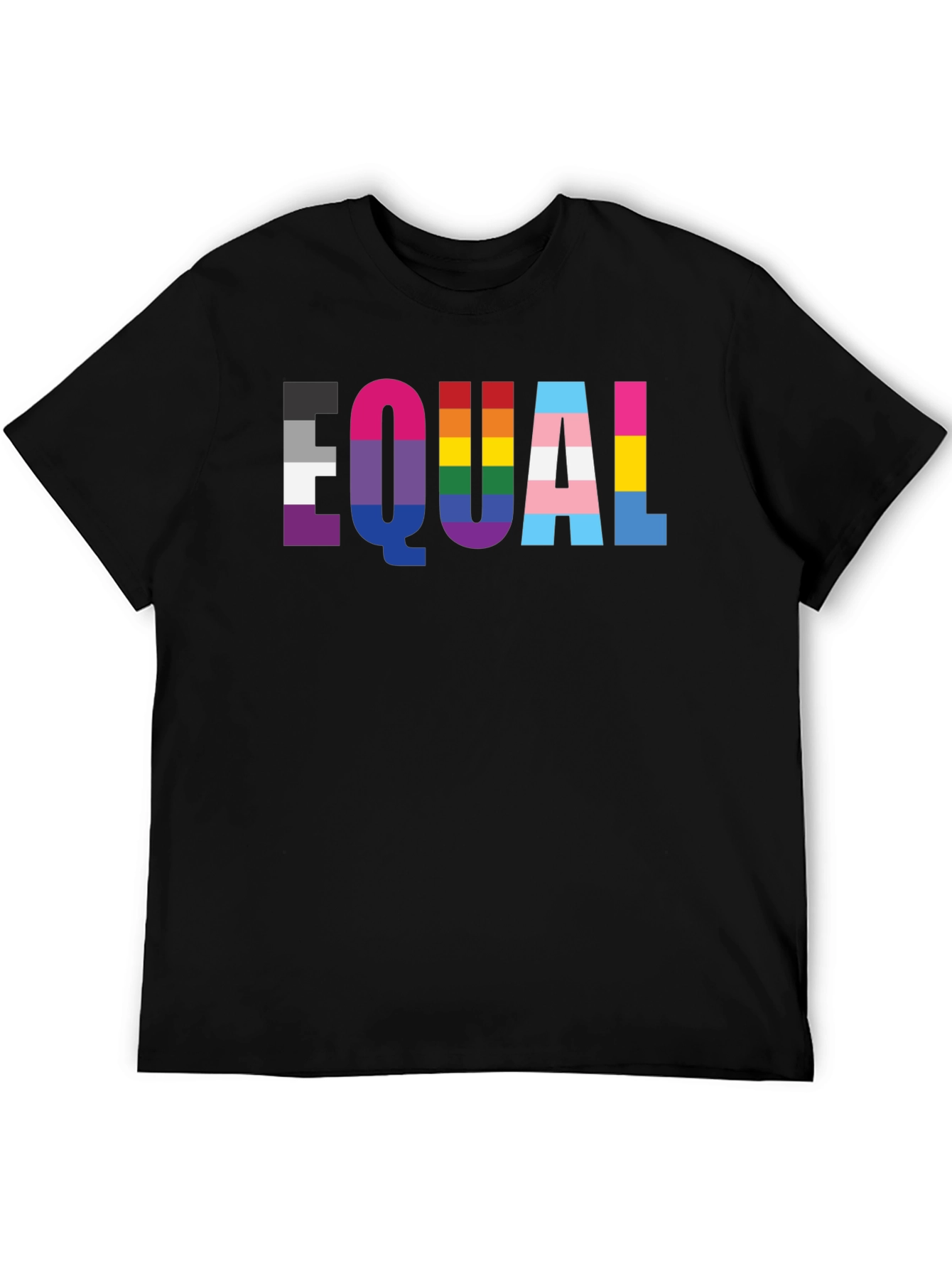 Black EQUAL Pride LGBTQ+ Graphic Tee view 5