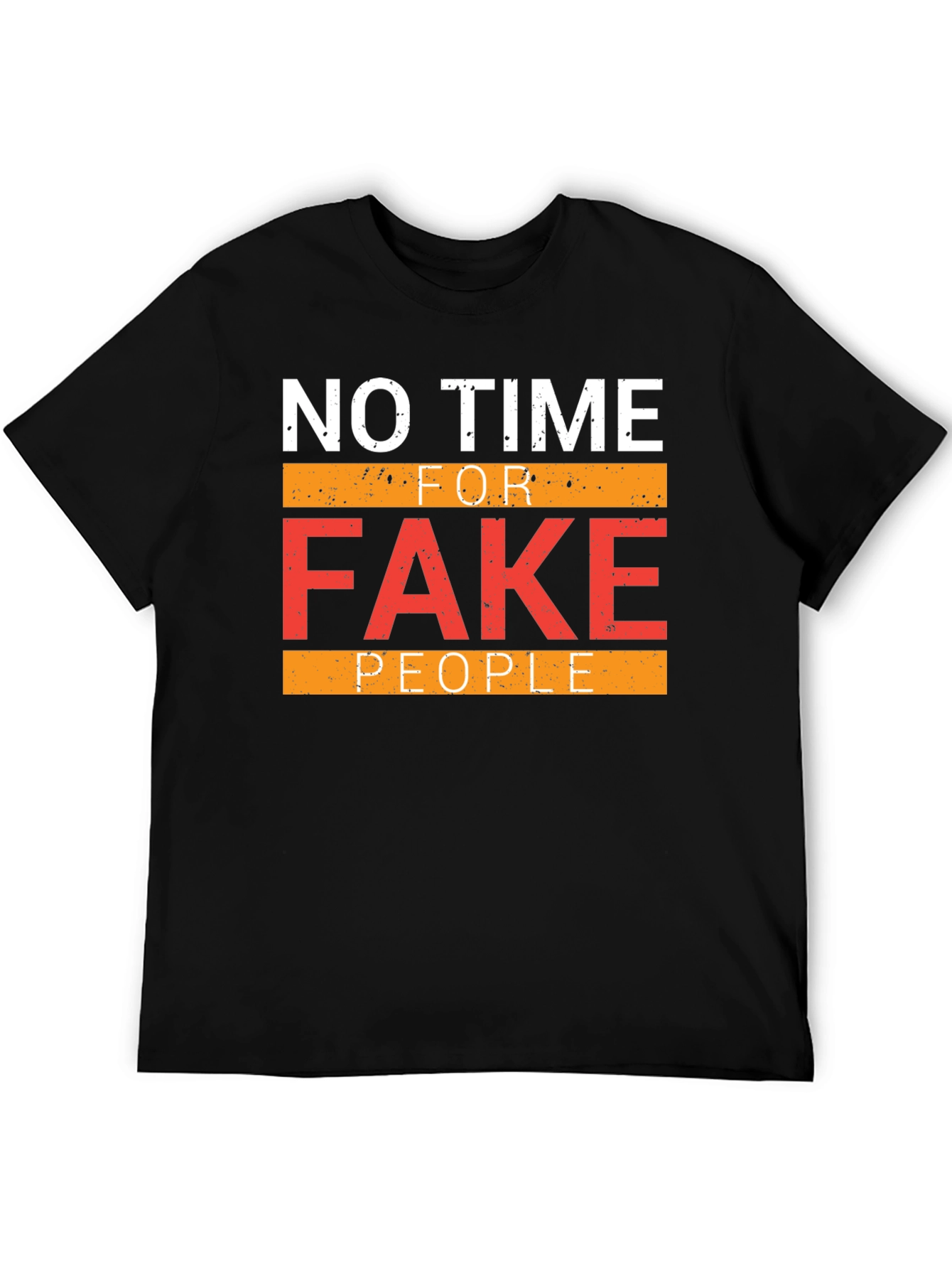Black No Time For Fake People Graphic Tee view 5