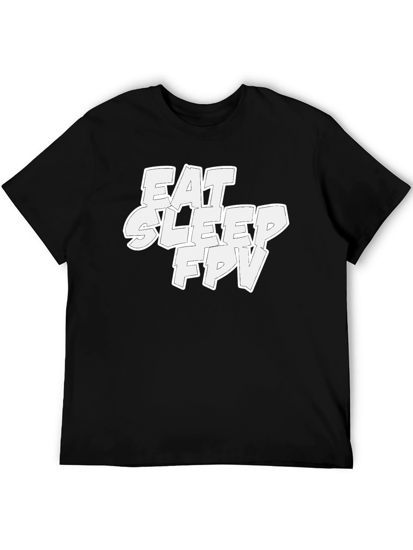 Eat Sleep FPV T-Shirt - Black Graphic Tee - 5