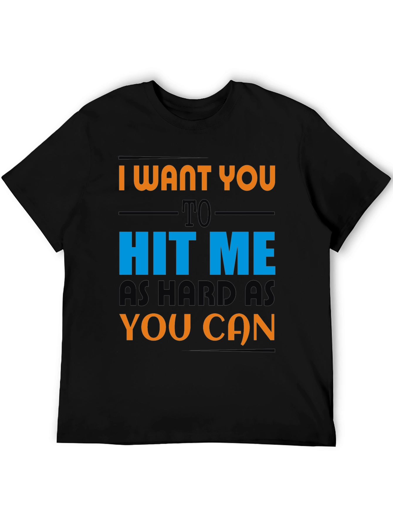 Black Hit Me Hard T-Shirt - Edgy Statement Tee view 5