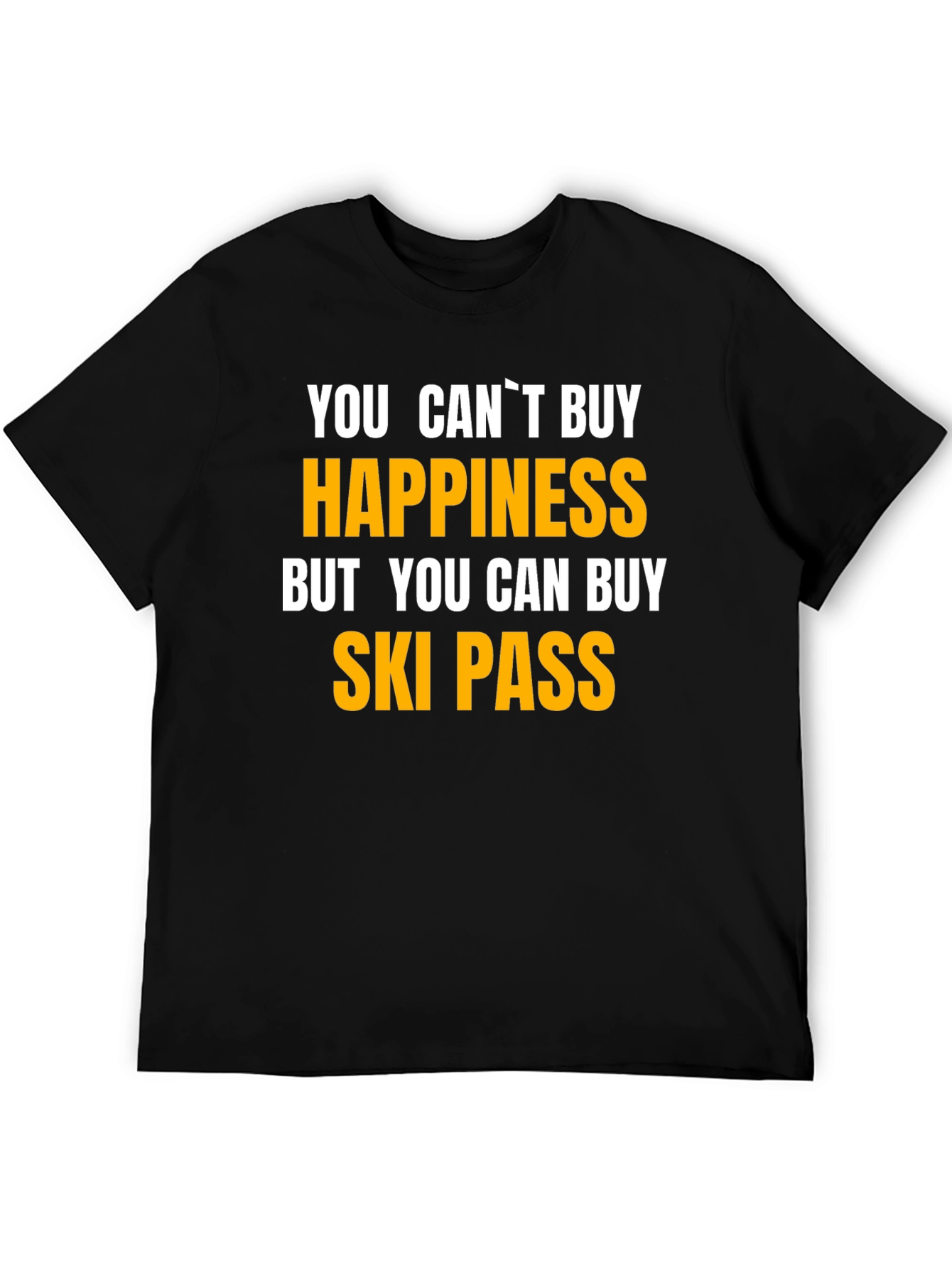 Black Happiness Ski Pass Graphic Tee view 5