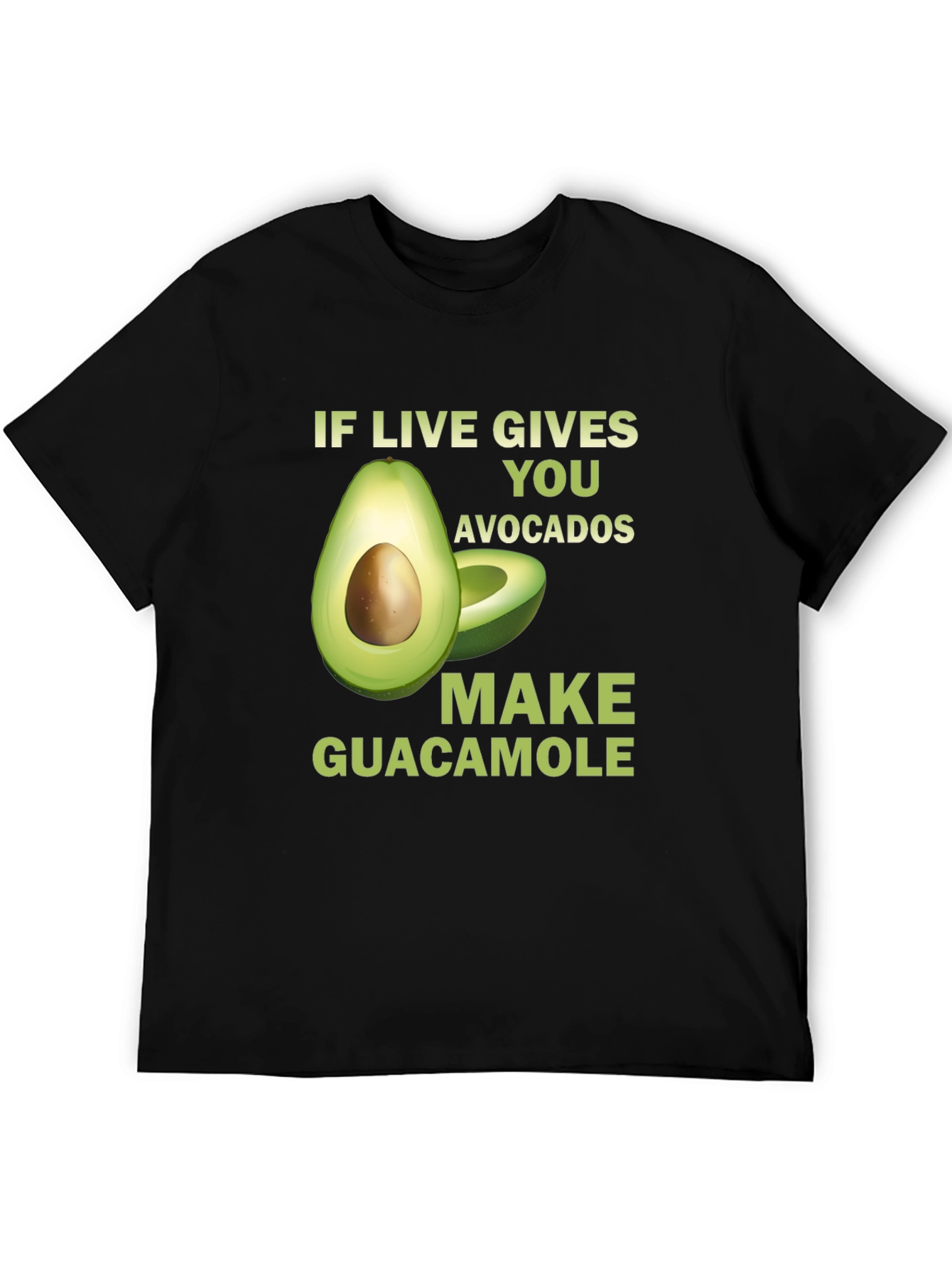 Black Avocado Guacamole Graphic Tee - Funny Foodie T-Shirt view 5