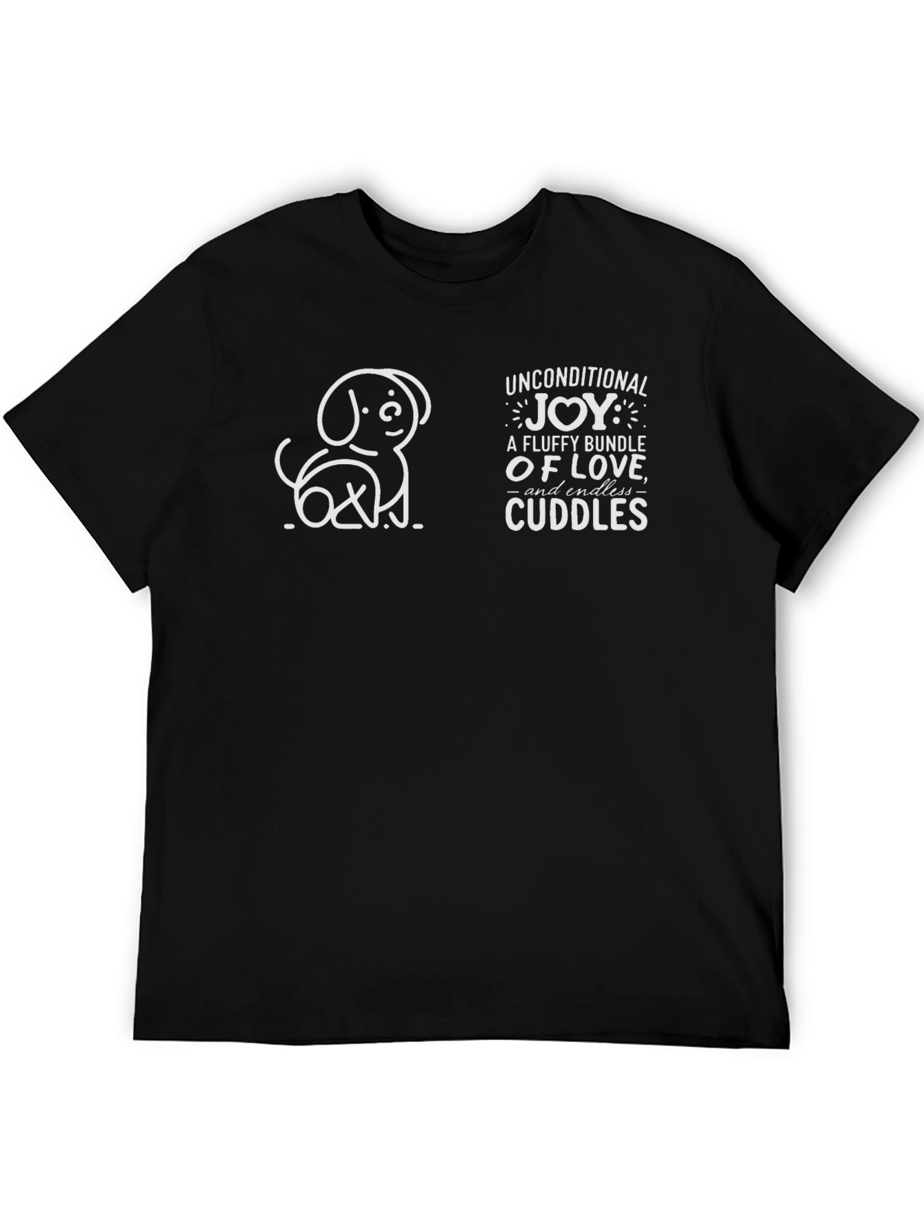 Black Unconditional Joy Dog Lover T-Shirt view 5