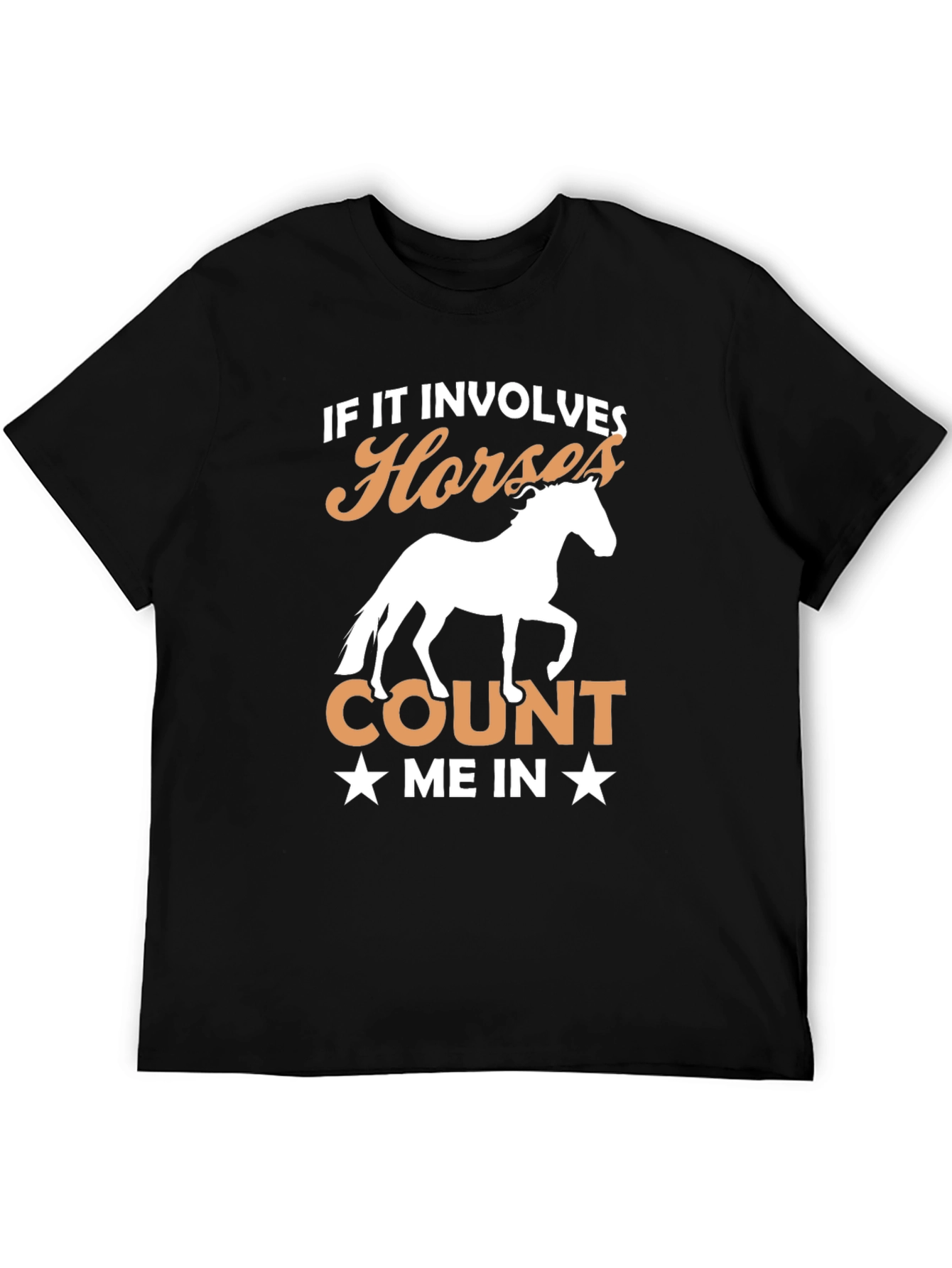 Black Horse Lover T-Shirt - If It Involves Horses view 5