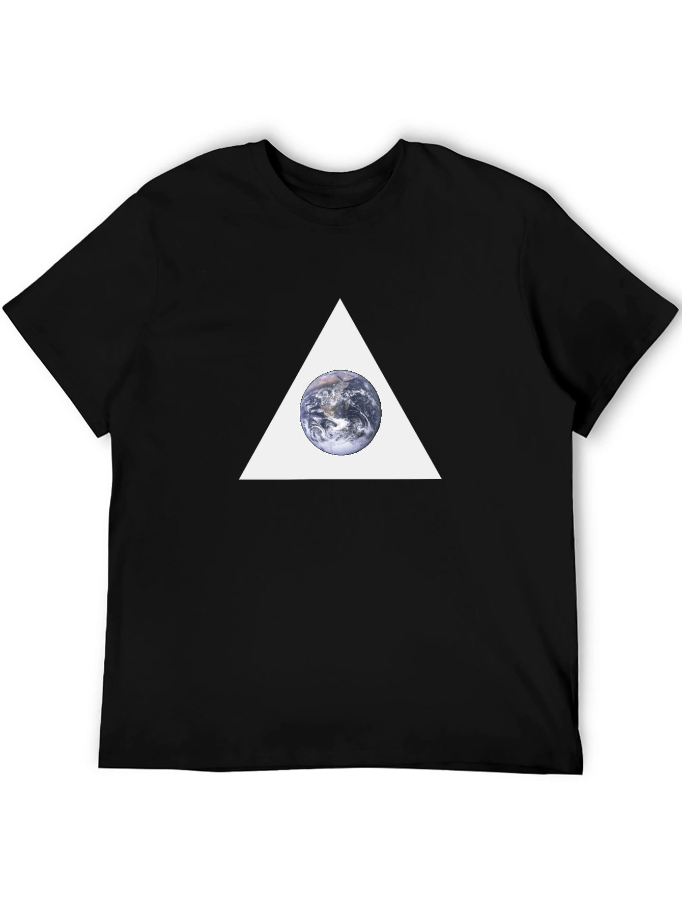 Black Earth in Triangle Graphic T-Shirt - Black view 5