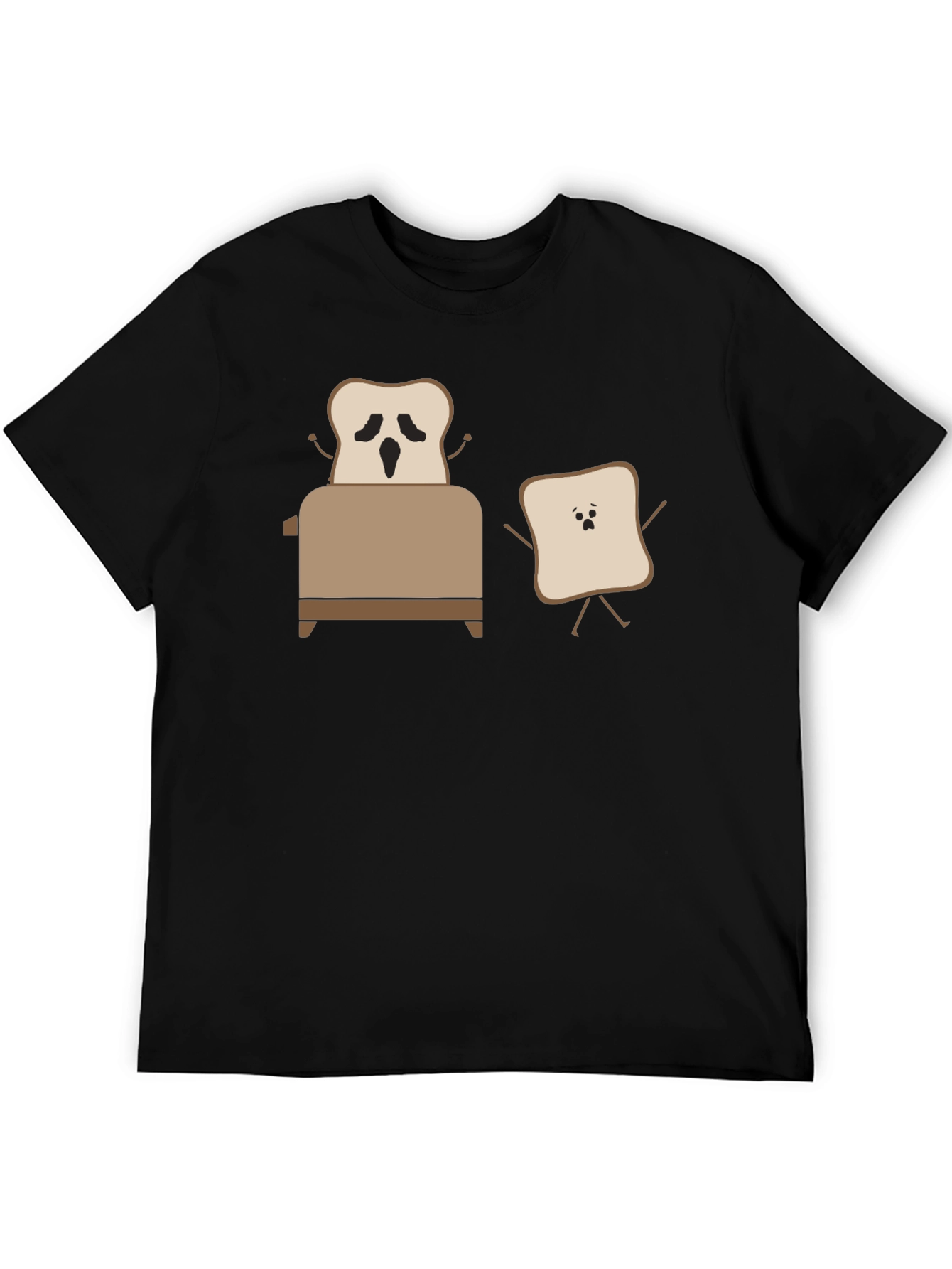 Black Funny Toast T-Shirt: Toaster Escape! view 5