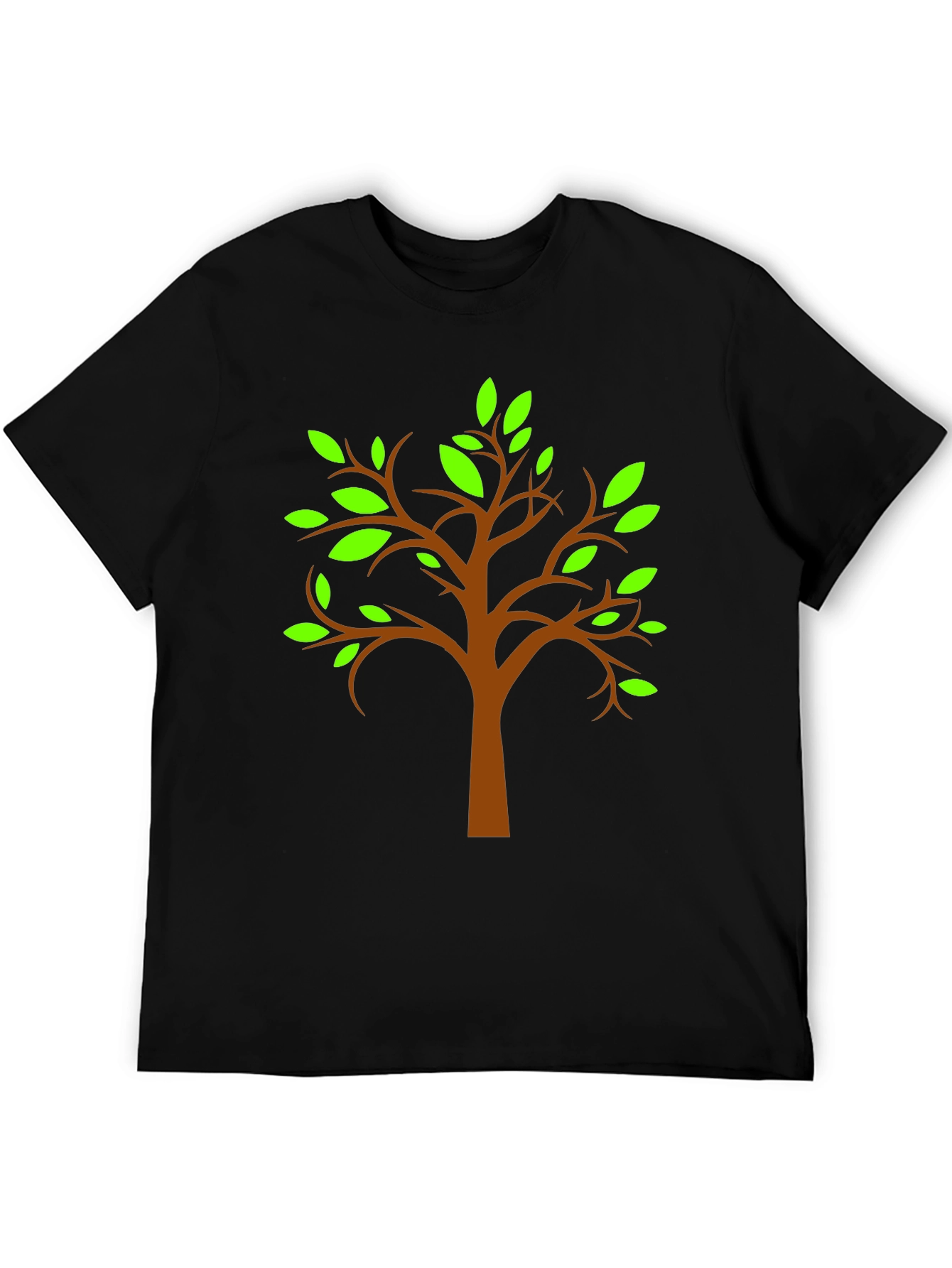 Black Nature Tree Graphic Tee - Stylish Black T-Shirt view 5