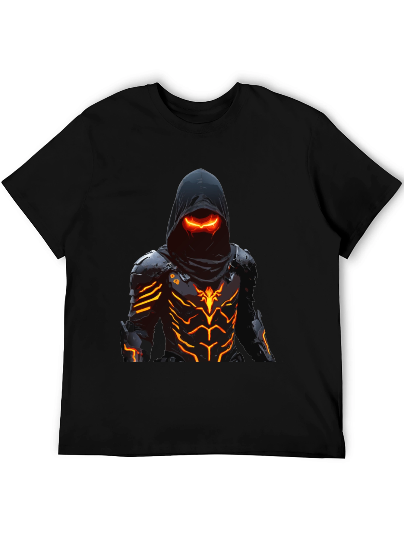 Black Cyberpunk Assassin Graphic Tee - Black view 5