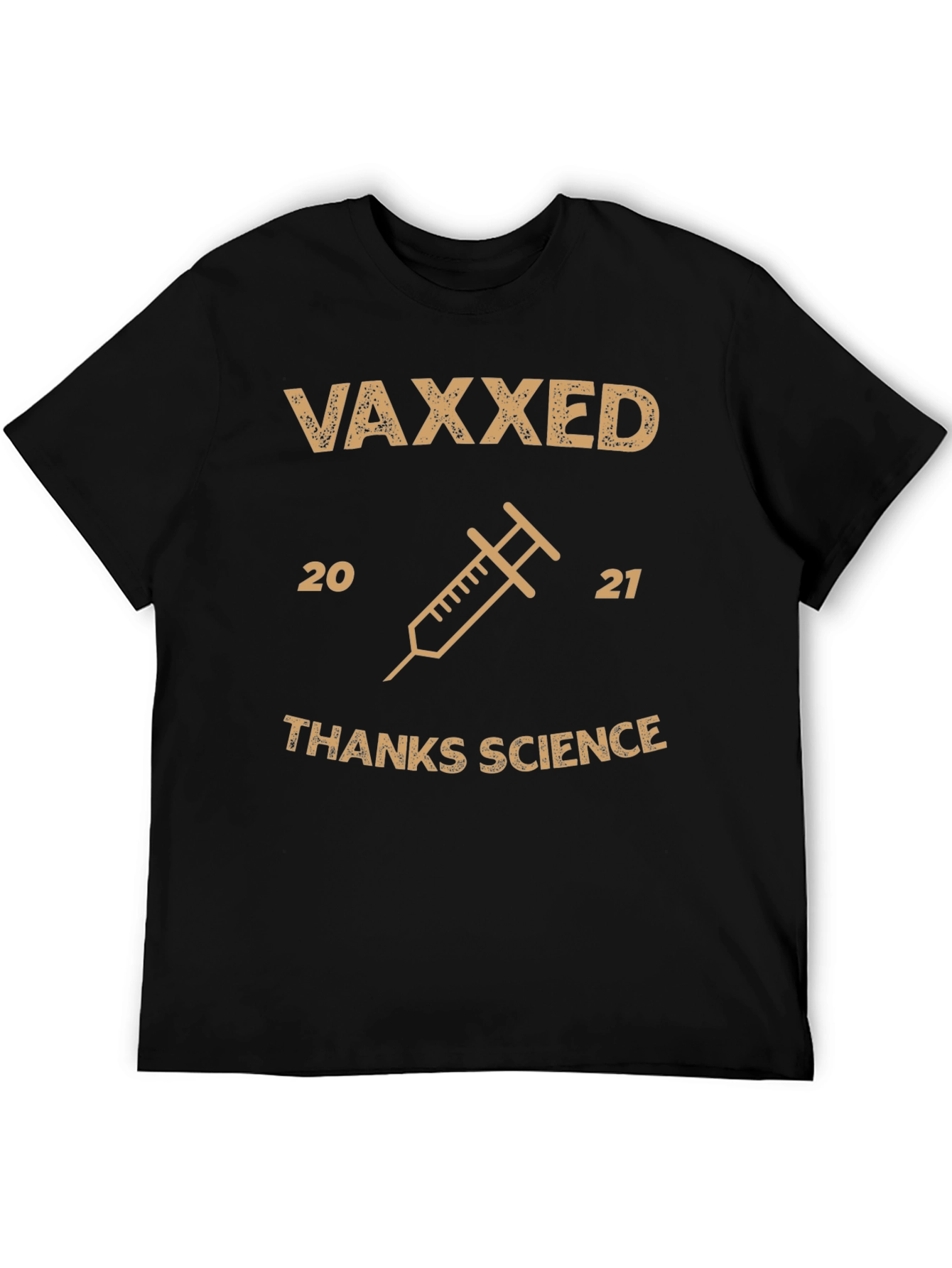 Black Vaxxed Thanks Science T-Shirt view 5
