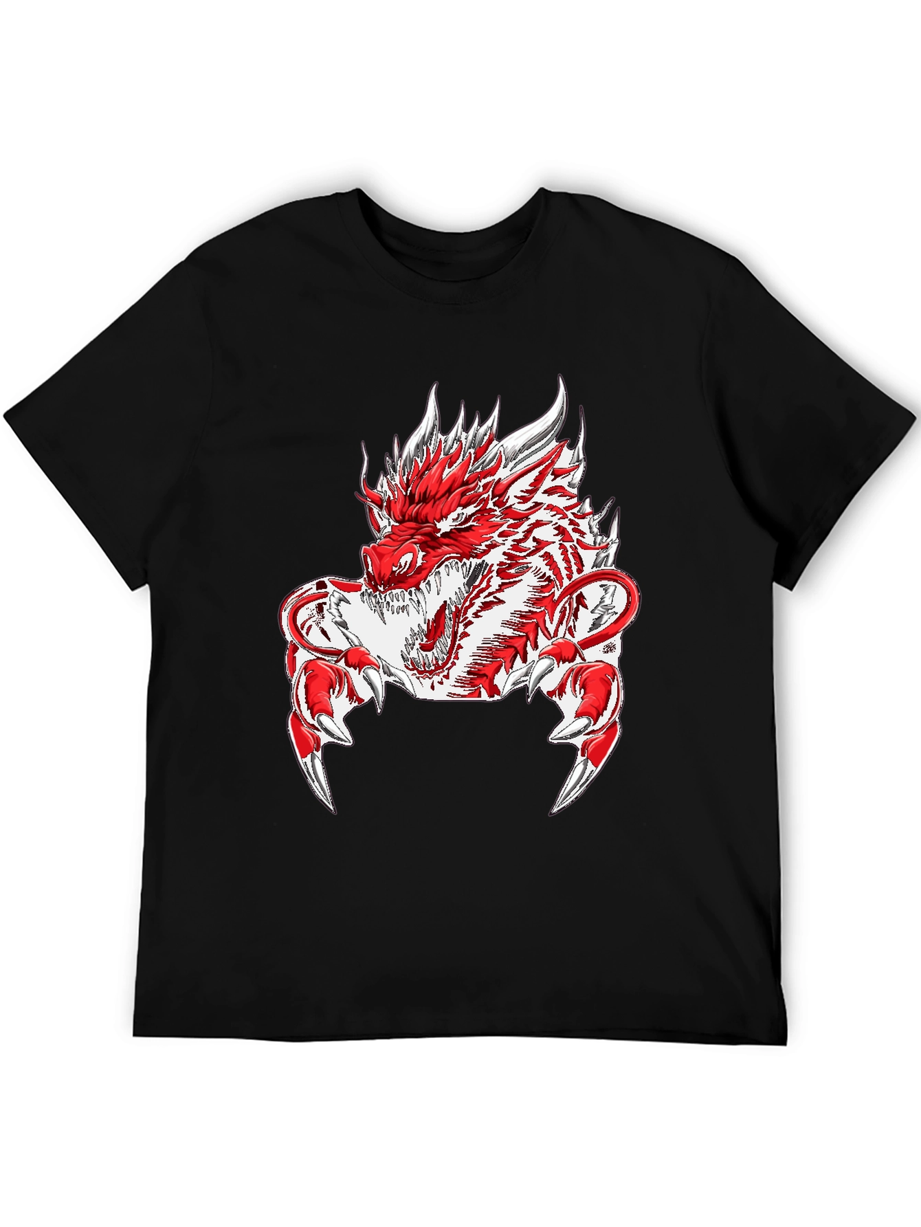 Black Dragon Graphic Tee - Men's Black T-Shirt view 5
