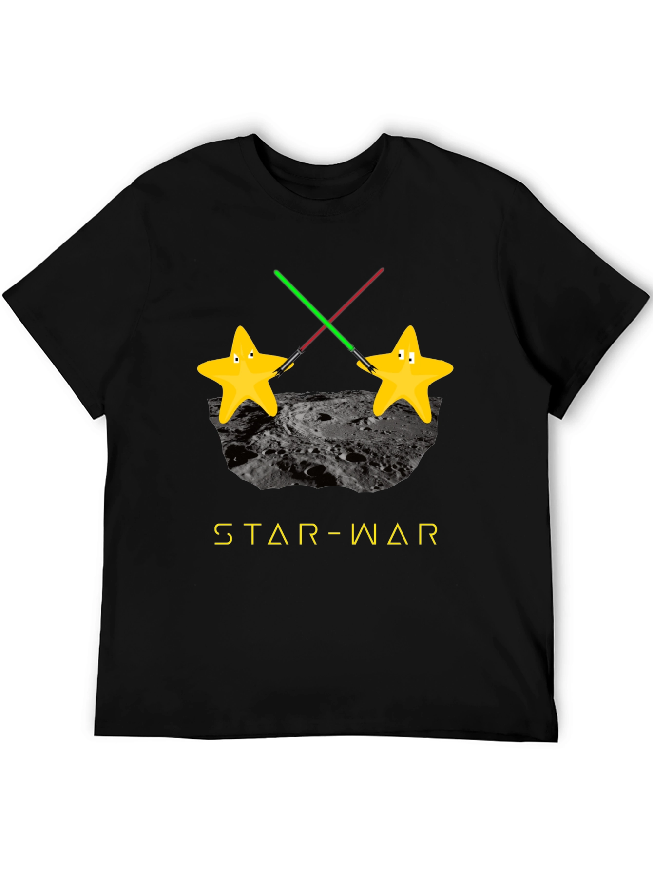 Black Star-War Funny T-Shirt view 5