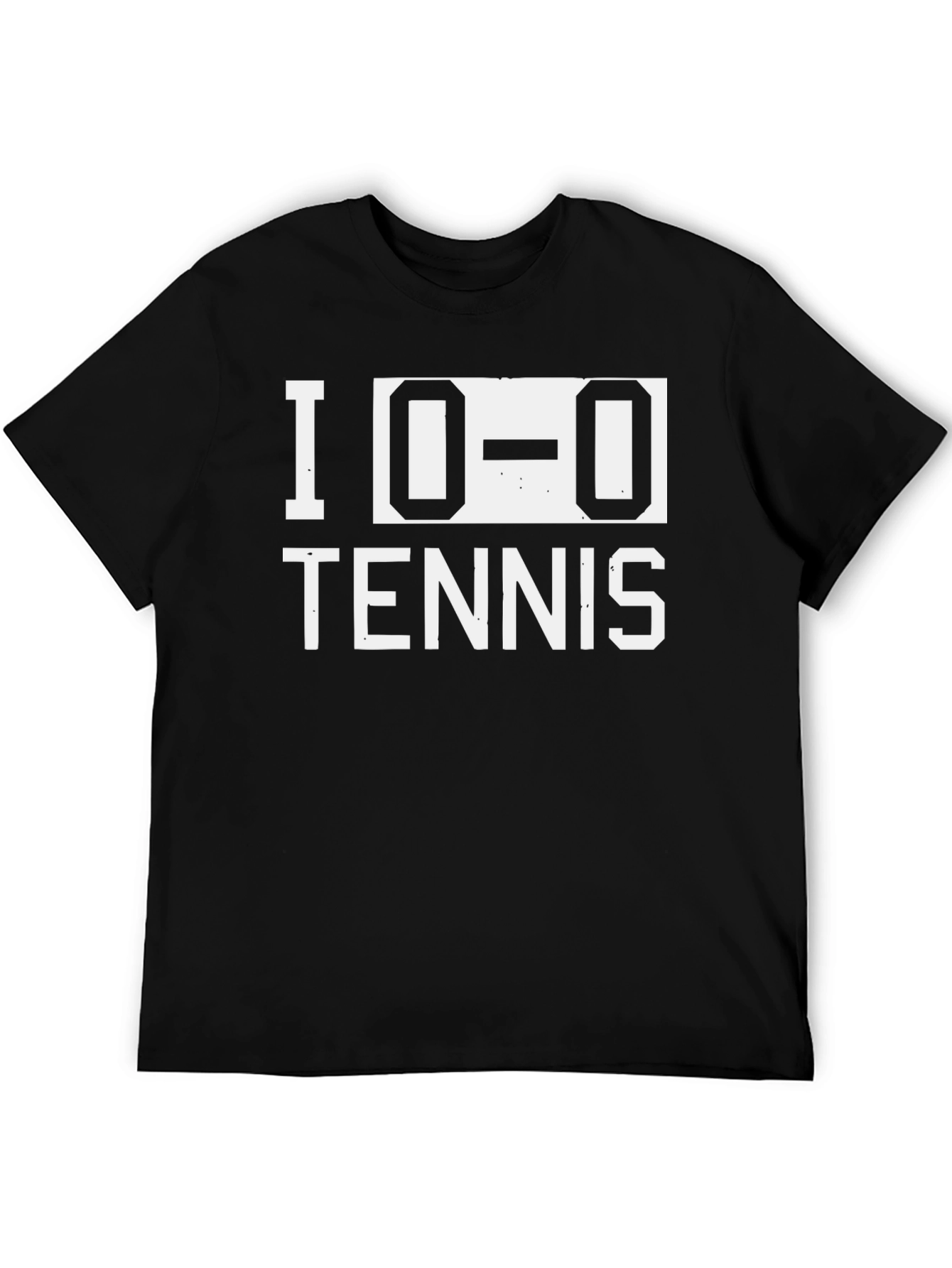 Black I Love Zero-Zero Tennis Black Graphic Tee view 5