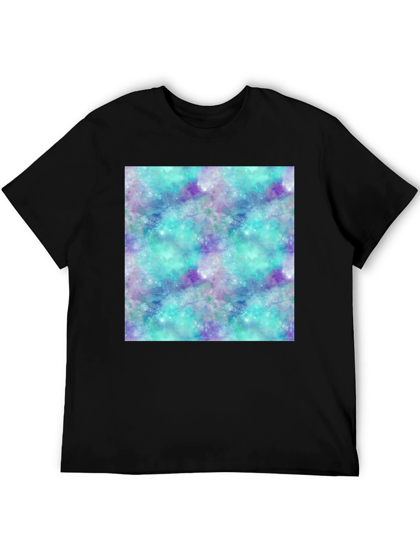 Black Galaxy Pattern T-Shirt - Stylish & Unique view 5