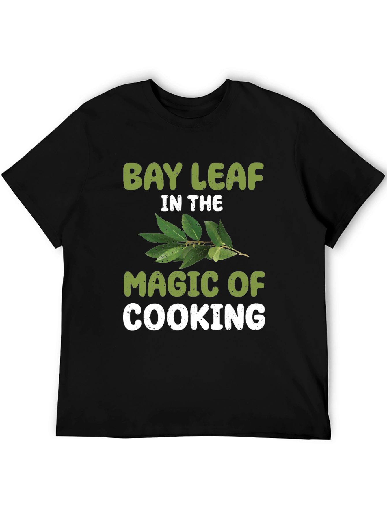 Black Bay Leaf Cooking Magic T-Shirt view 5