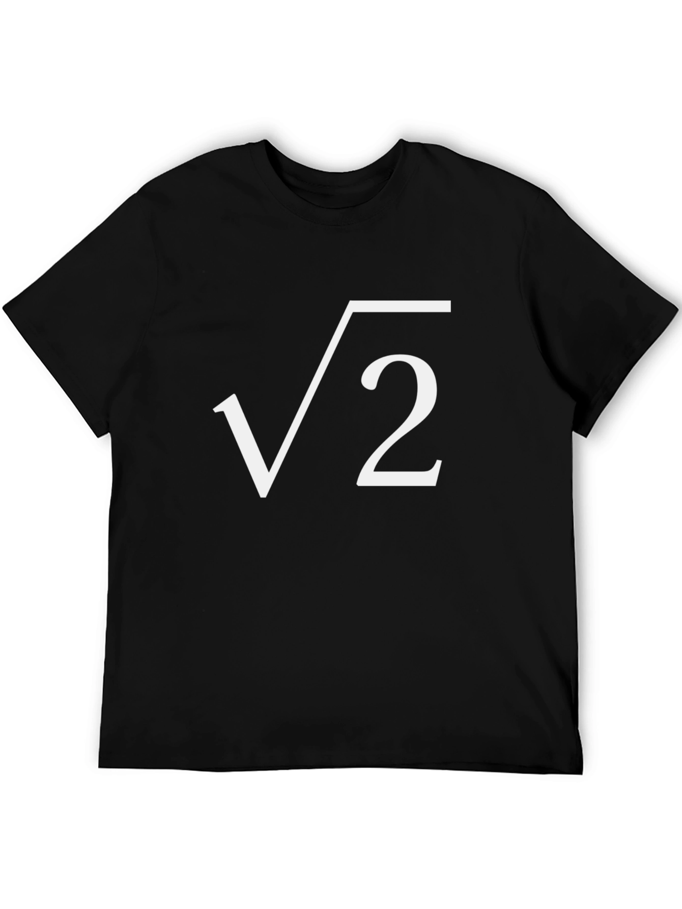 Black Square Root of 2 T-Shirt - Irrational Number Design view 5