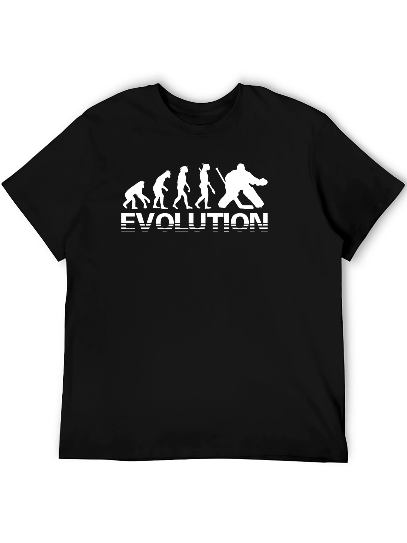 Black Hockey Evolution Graphic T-Shirt - Black view 5