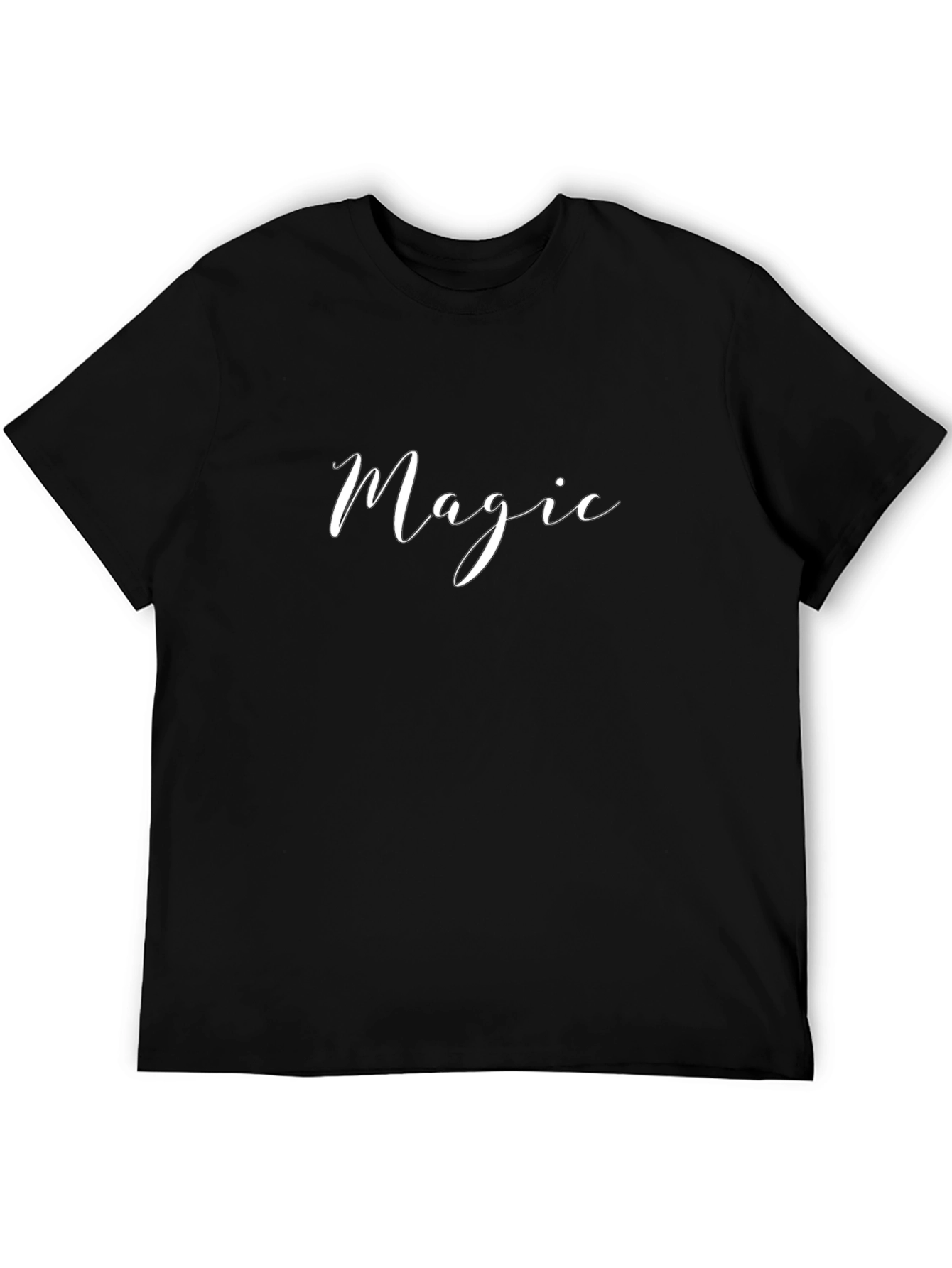 Black Magic Script T-Shirt - Soft Cotton Casual Tee view 5