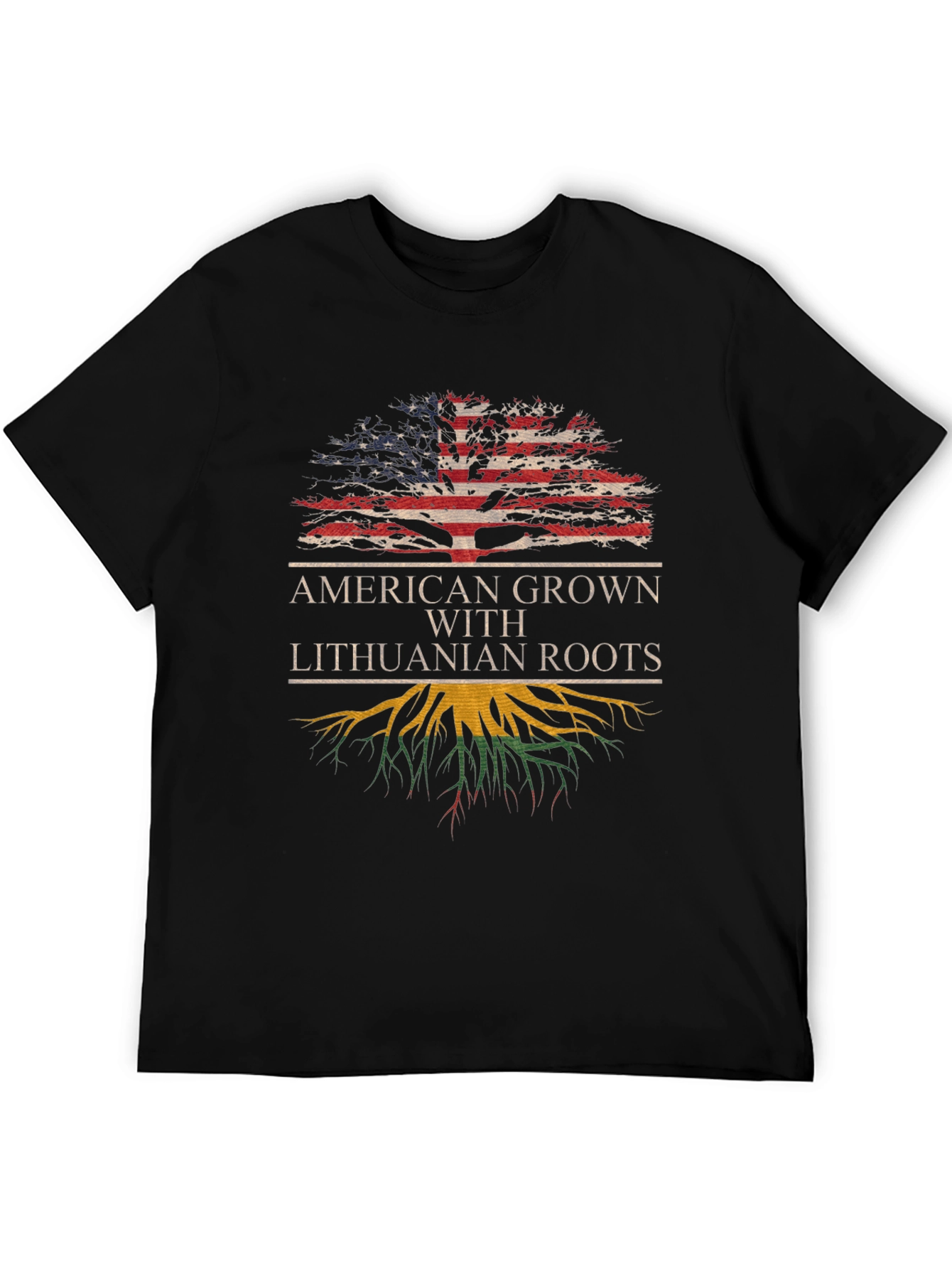 American Grown Lithuanian Roots T-Shirt - 5