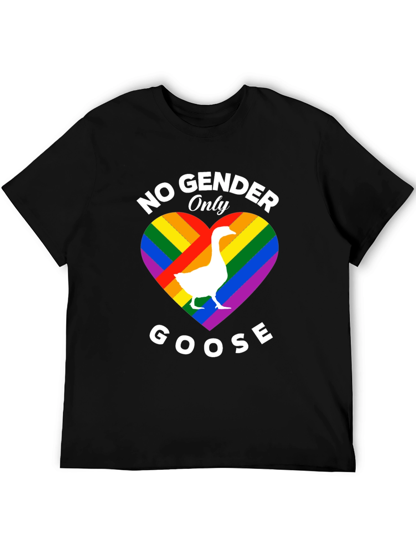 Black No Gender Only Goose Pride T-Shirt view 5