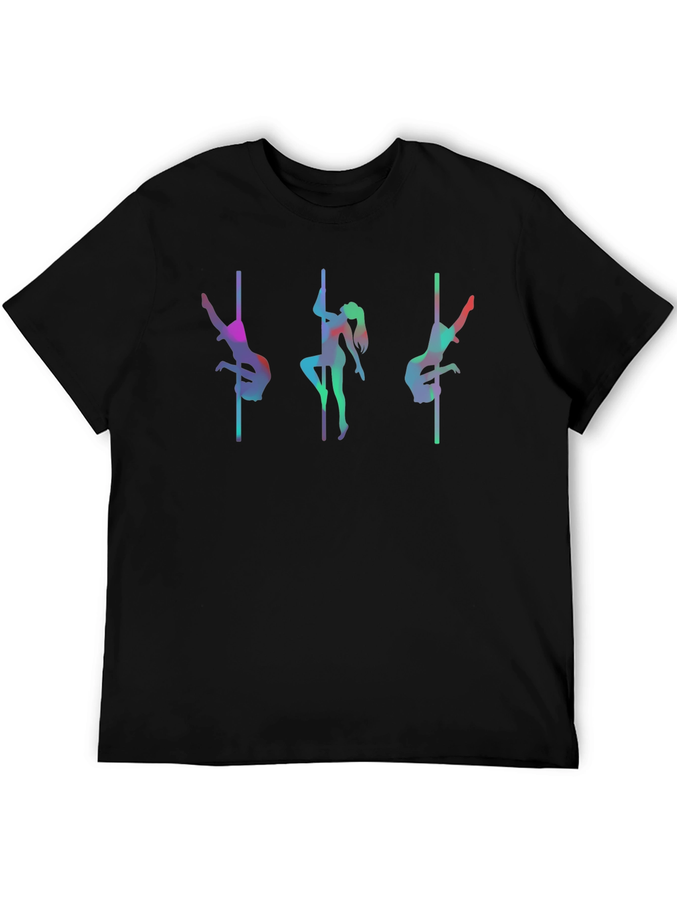 Black Pole Dance T-Shirt - Vibrant Silhouette Design view 5