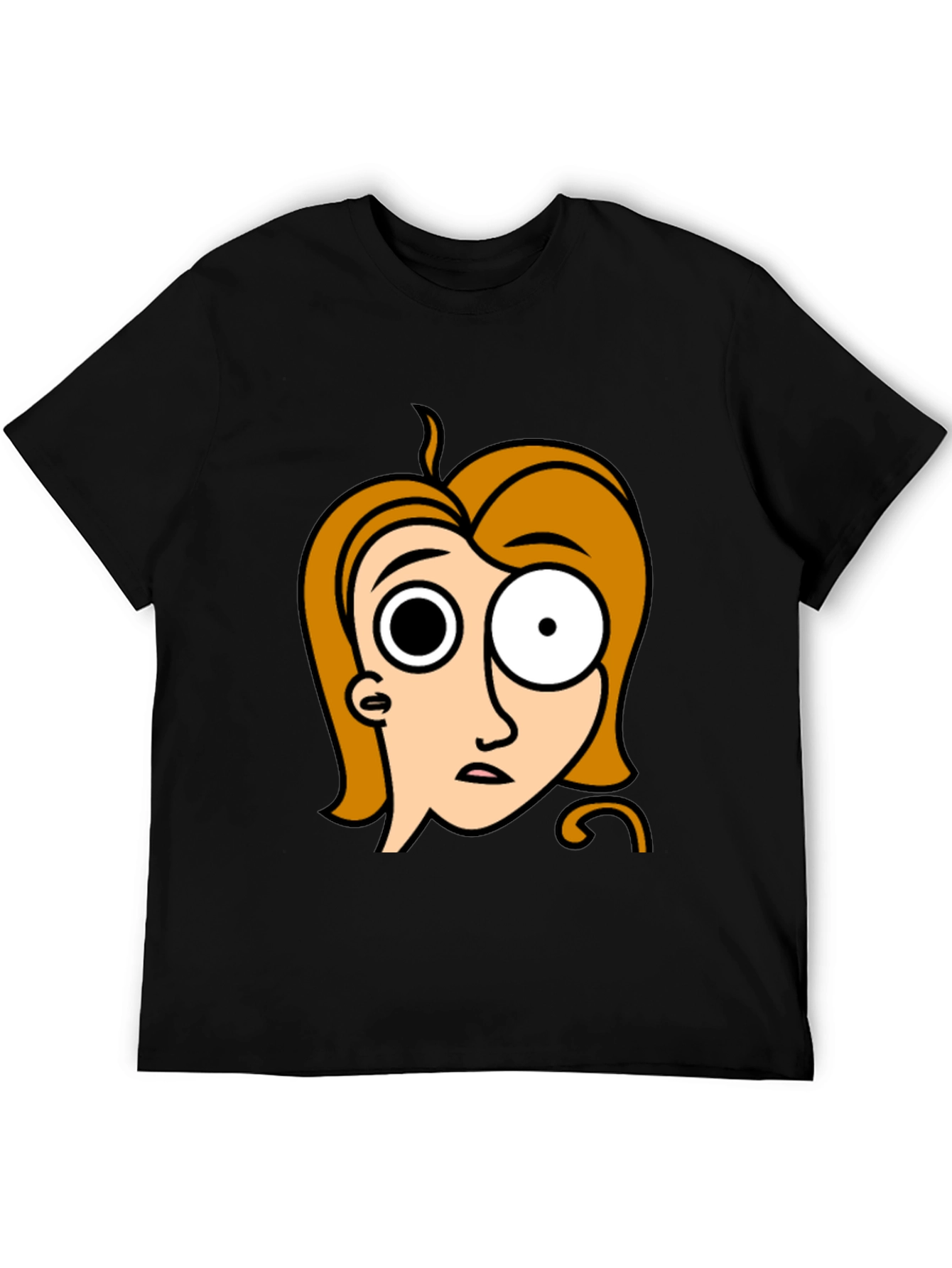 Black Cartoon Character Graphic Black T-Shirt view 5