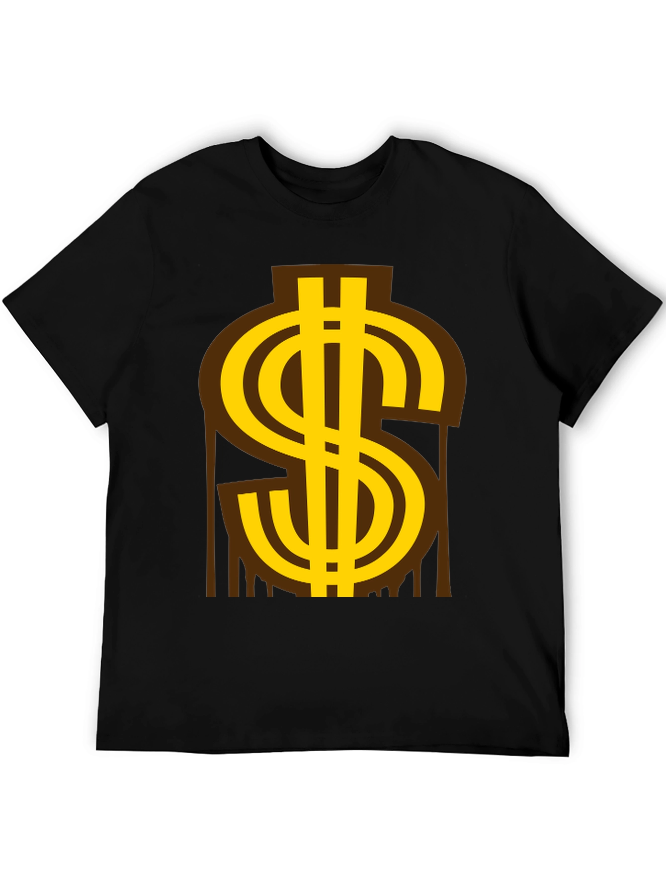 Black Gold Dollar Sign Graphic Tee view 5