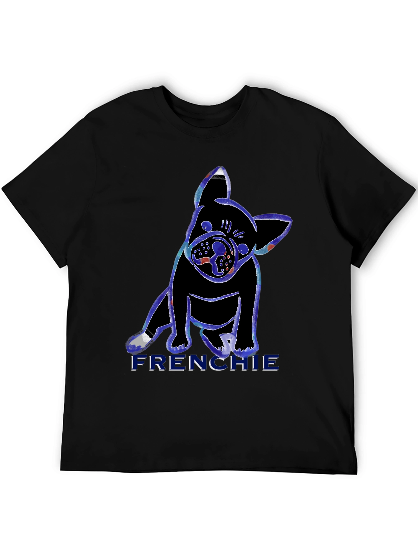 Black Frenchie Dog Graphic T-Shirt view 5