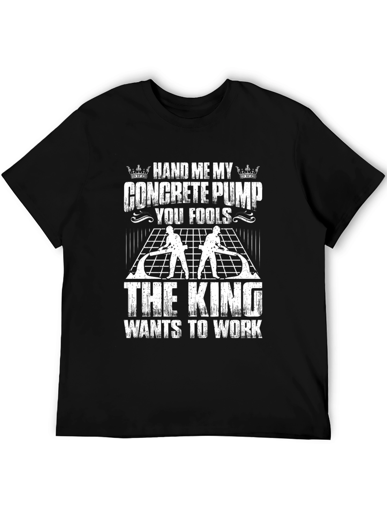 Black Concrete Pump King T-Shirt view 5