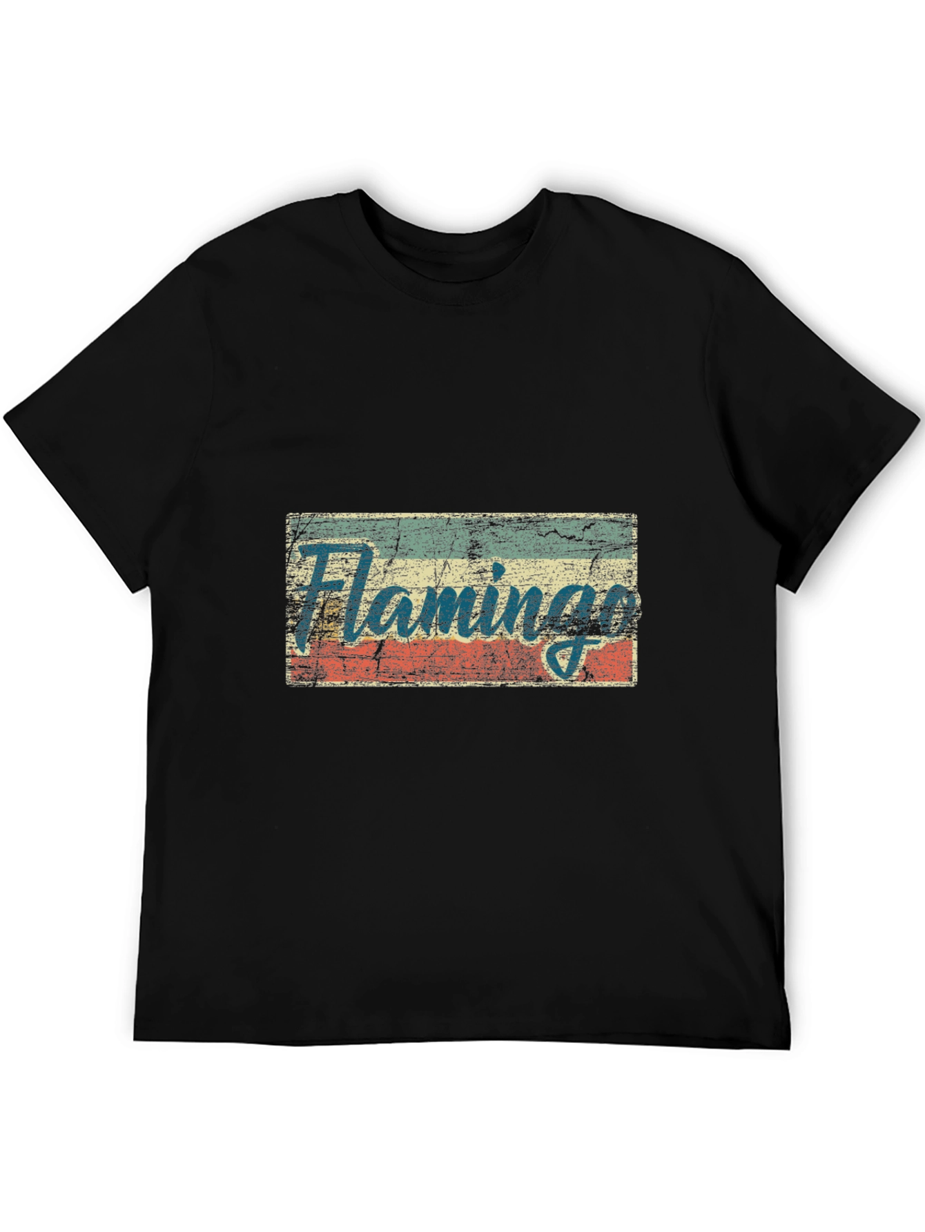 Black Vintage Flamingo Graphic T-Shirt - Retro Style view 5