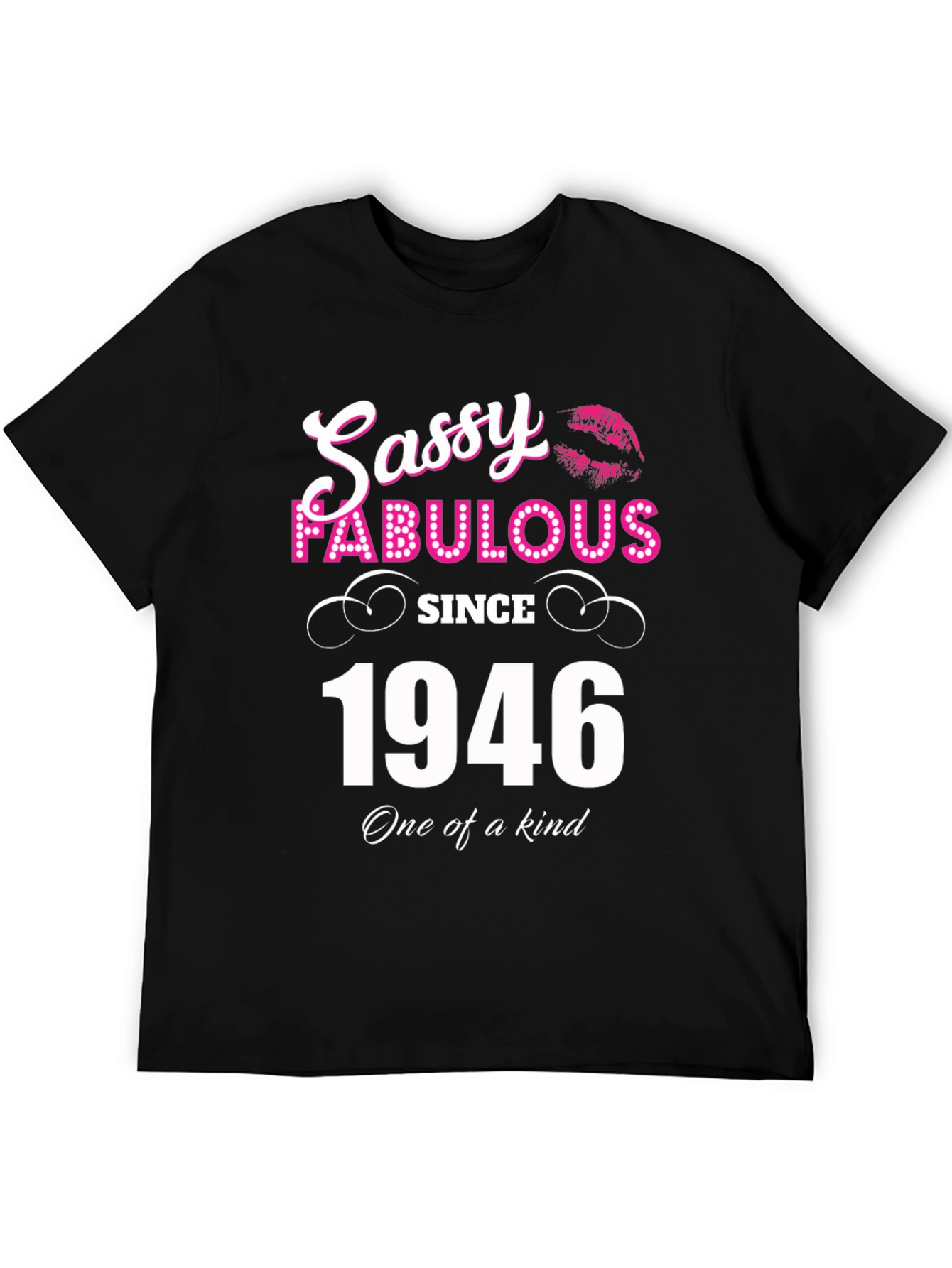 Black Sassy Fabulous Since 1946 Graphic T-Shirt view 5